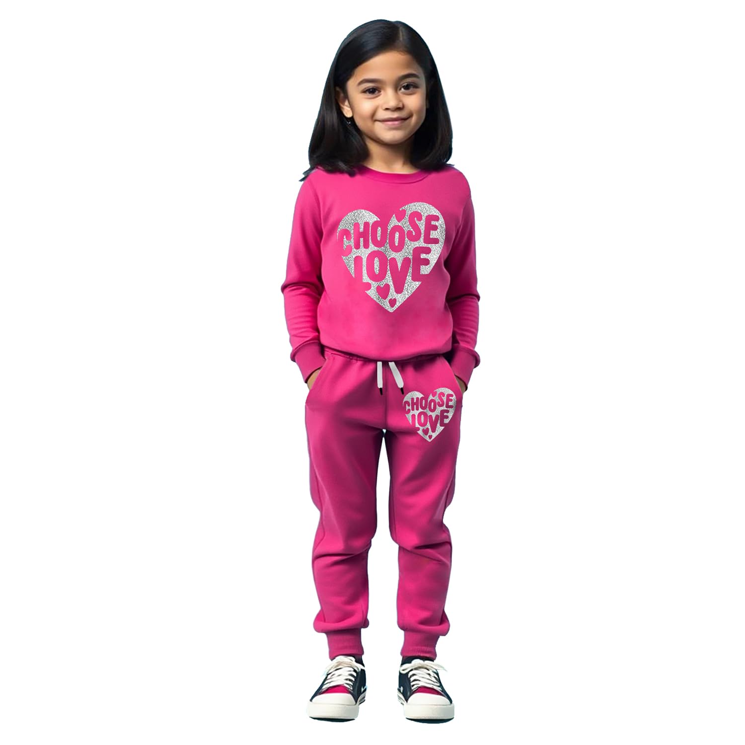 Trampoline Girls Printed T-shirt and Trackpant Set