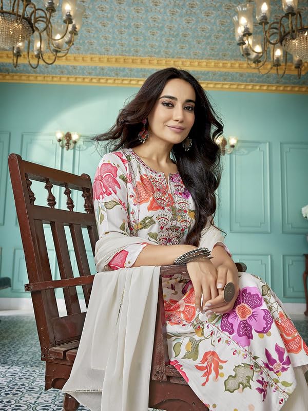 Royal Export Kurta Sharara Dupatta Set - Multicolor - Image 5