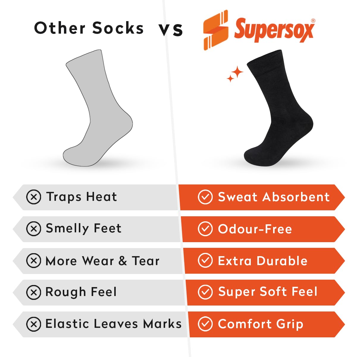 Supersox Men's Formal Office Calf Socks - Assorted - Image 5