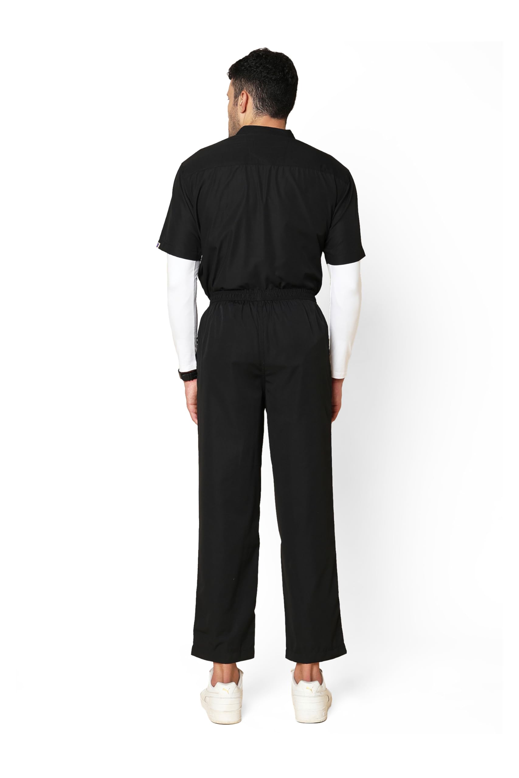 KNYA Men's Mandarin Collar Scrub Suit - Image 2