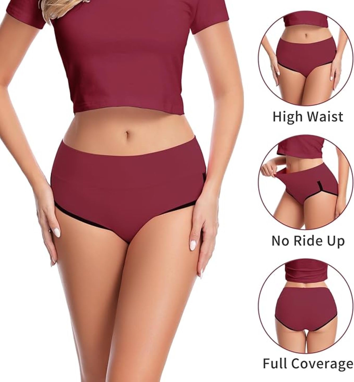 DIVING Women's Cotton High Waist Panties - Image 3