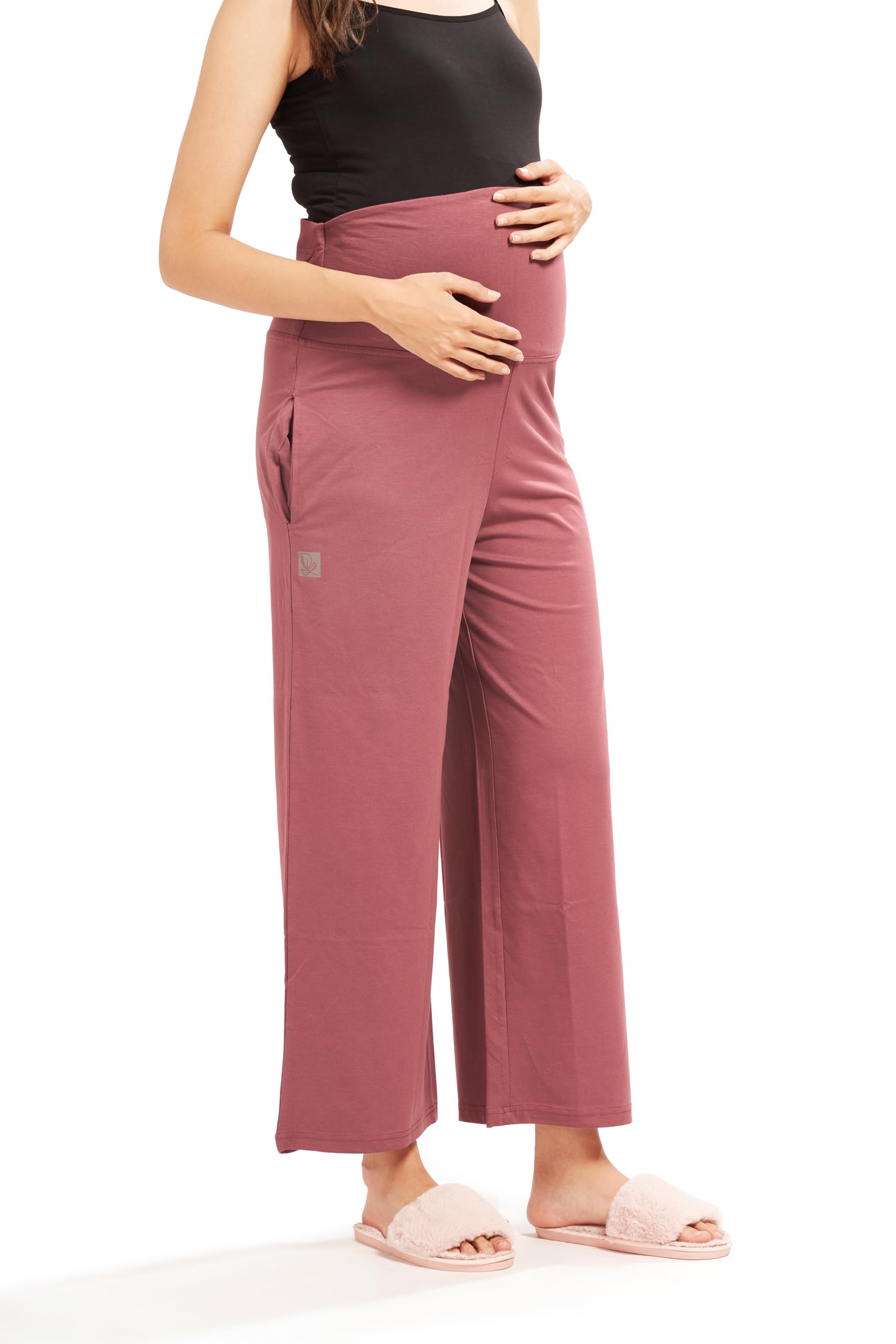 GarbGlide Maternity Pants for Women - Cotton Lycra