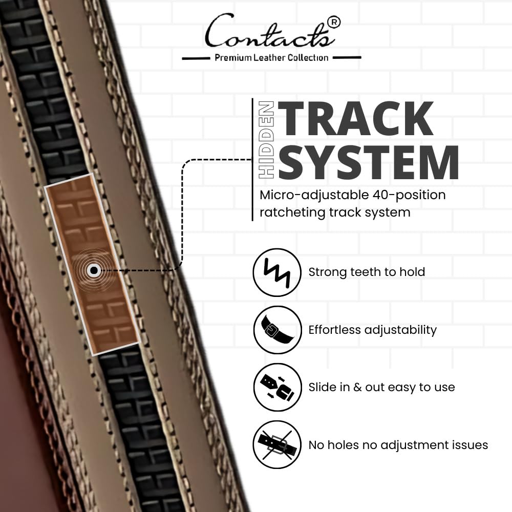 Leather Belt for Men - Brown AutoLock - Image 3