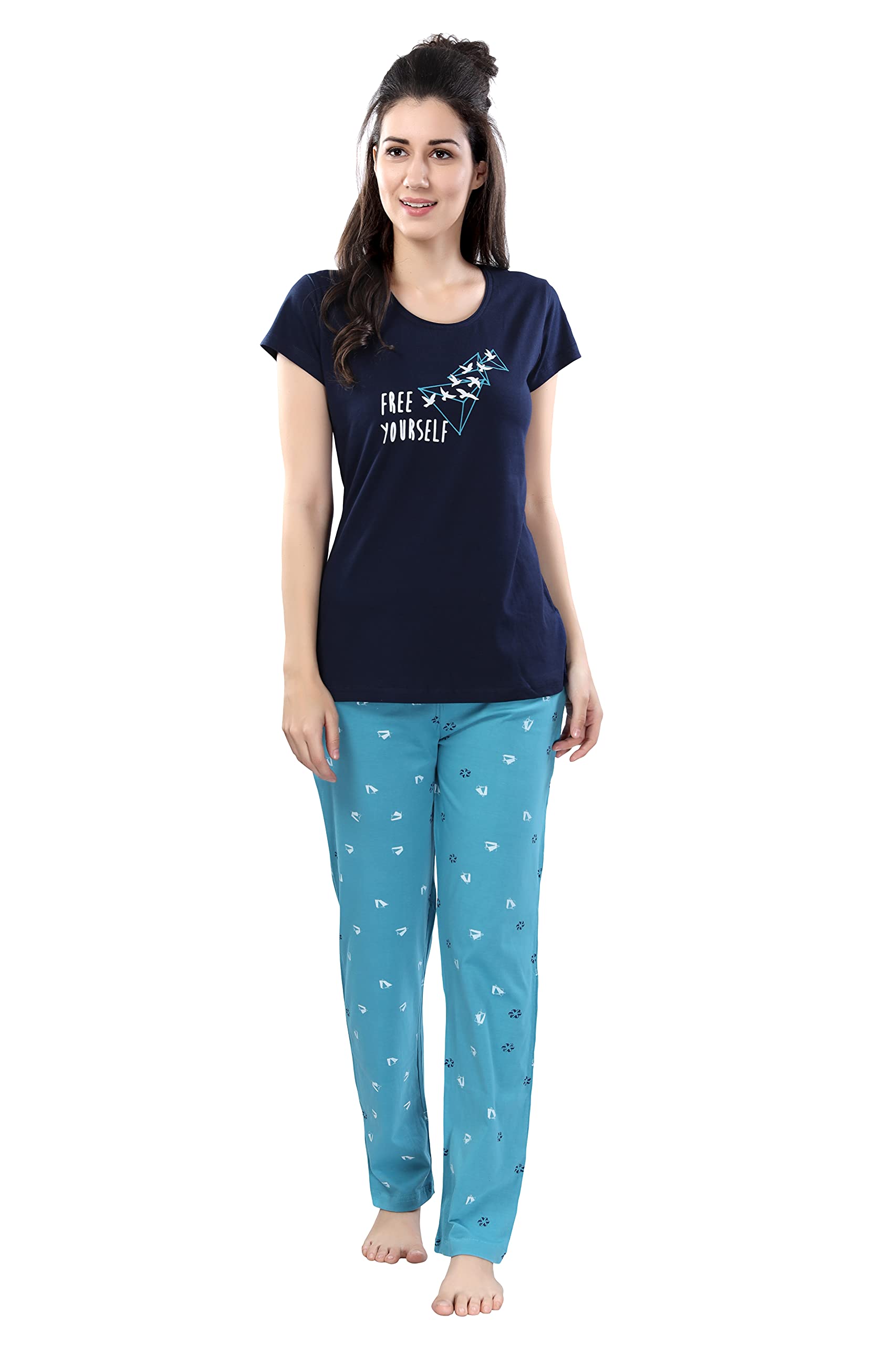 DZZO Cotton Night Suit for Women