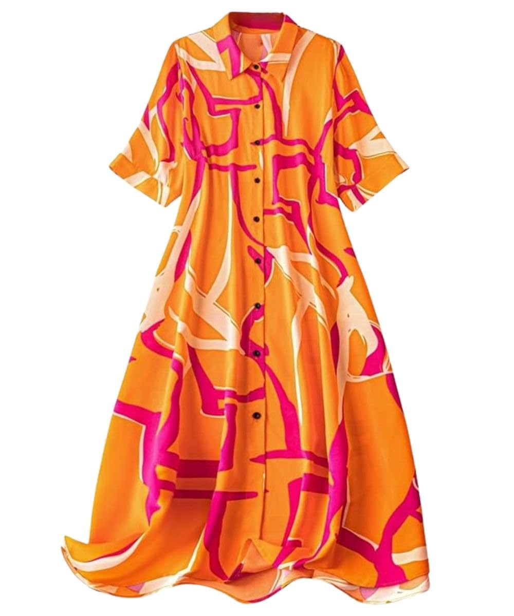 Leriya Fashion Women Beach Dress - Orange