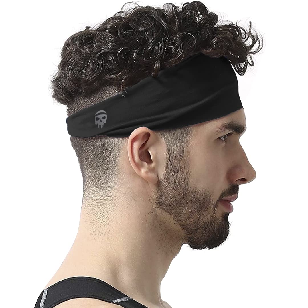 GarbGlide Sports Headbands for Men - Black