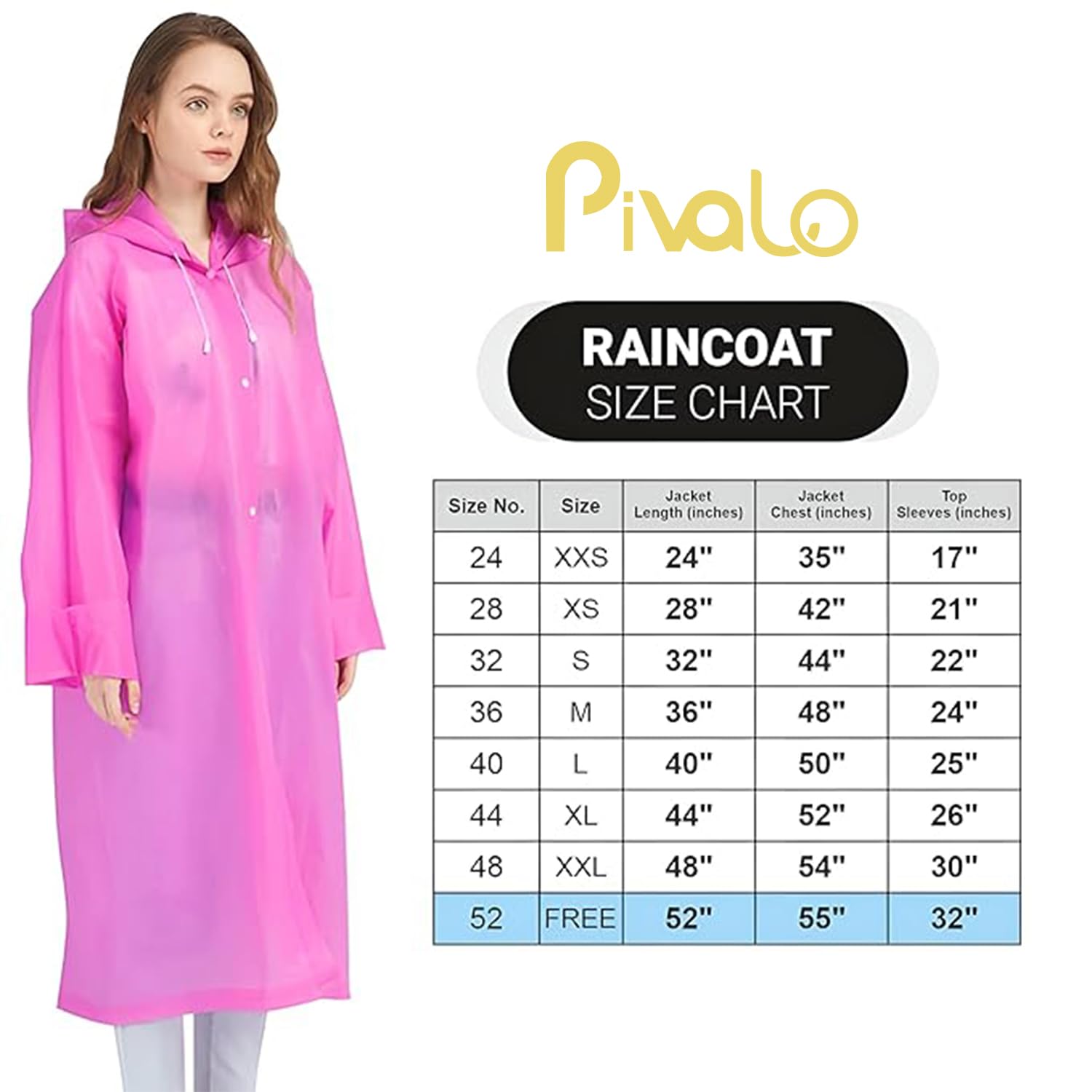 Pivalo EVA Waterproof Rain Coat for Men Women - Image 2