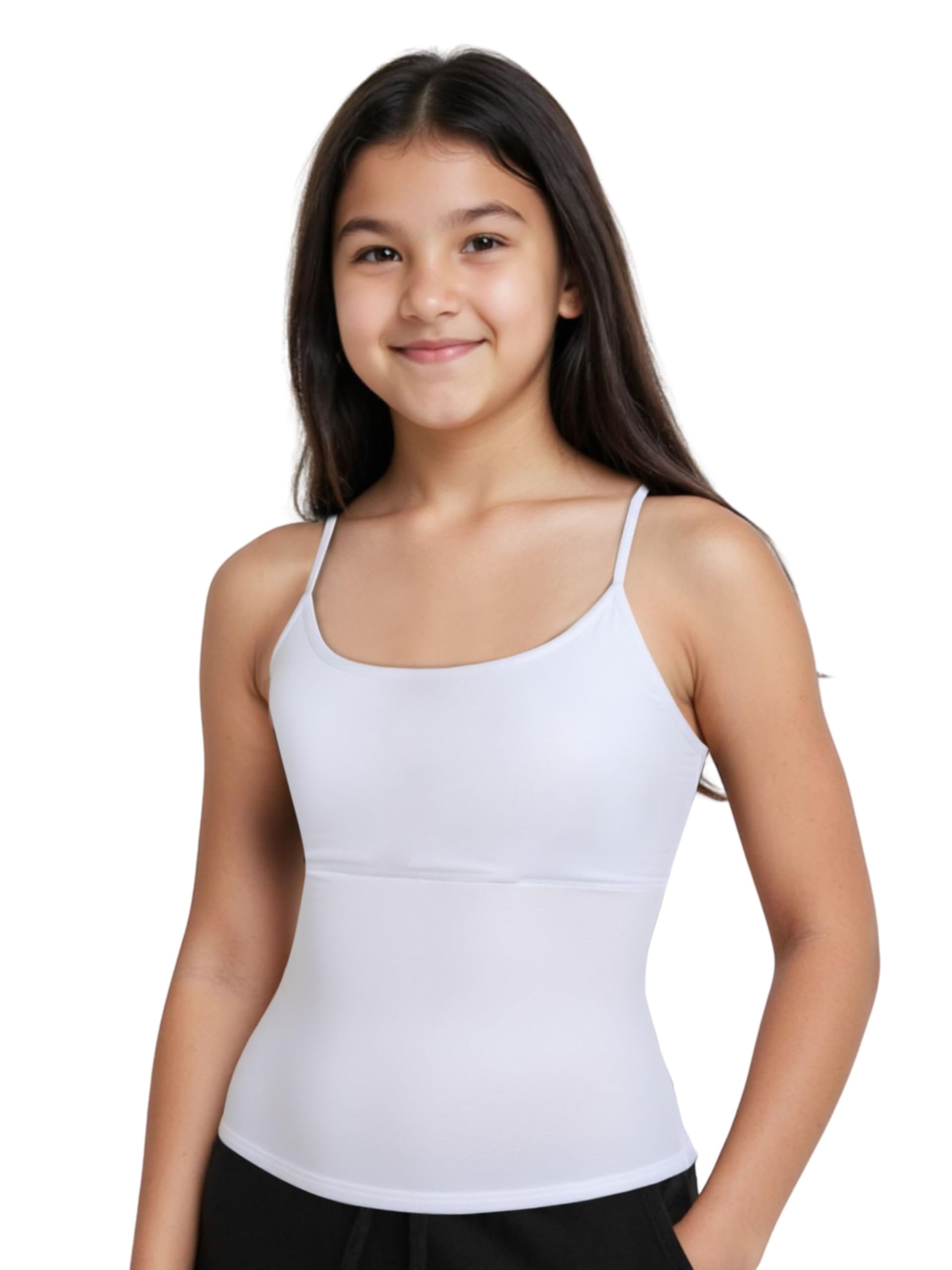 DChica Girls Padded Camisole Bra - White