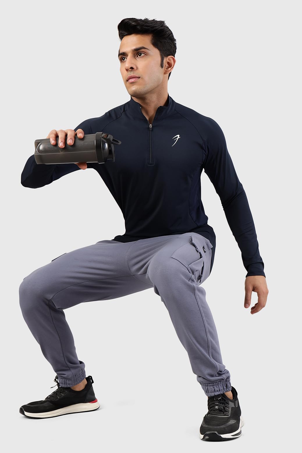 Thrive Men's Slim Fit Pullover T-Shirt - Navy - Image 4