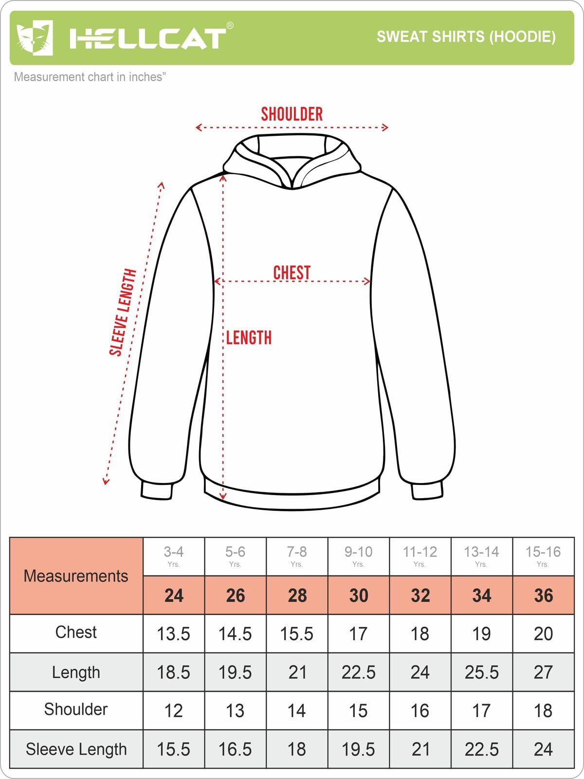 HELLCAT Dark Grey Hoodie for Girls - Image 5