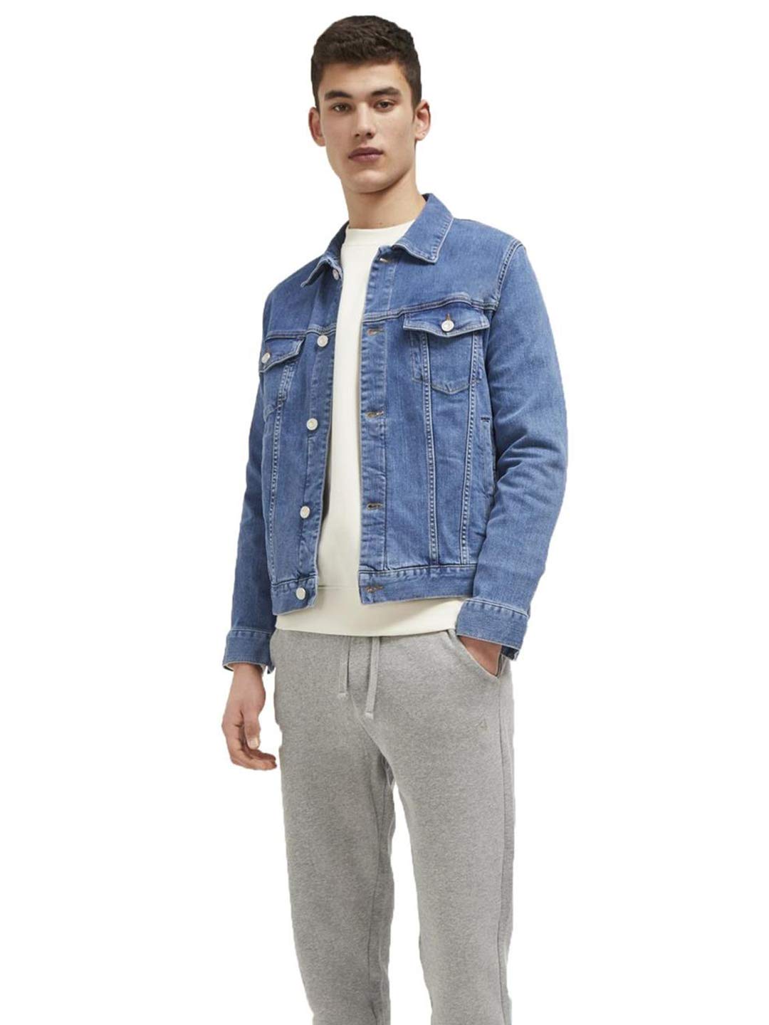KOTTY Men's Denim Winter Jacket - Blue - Image 4