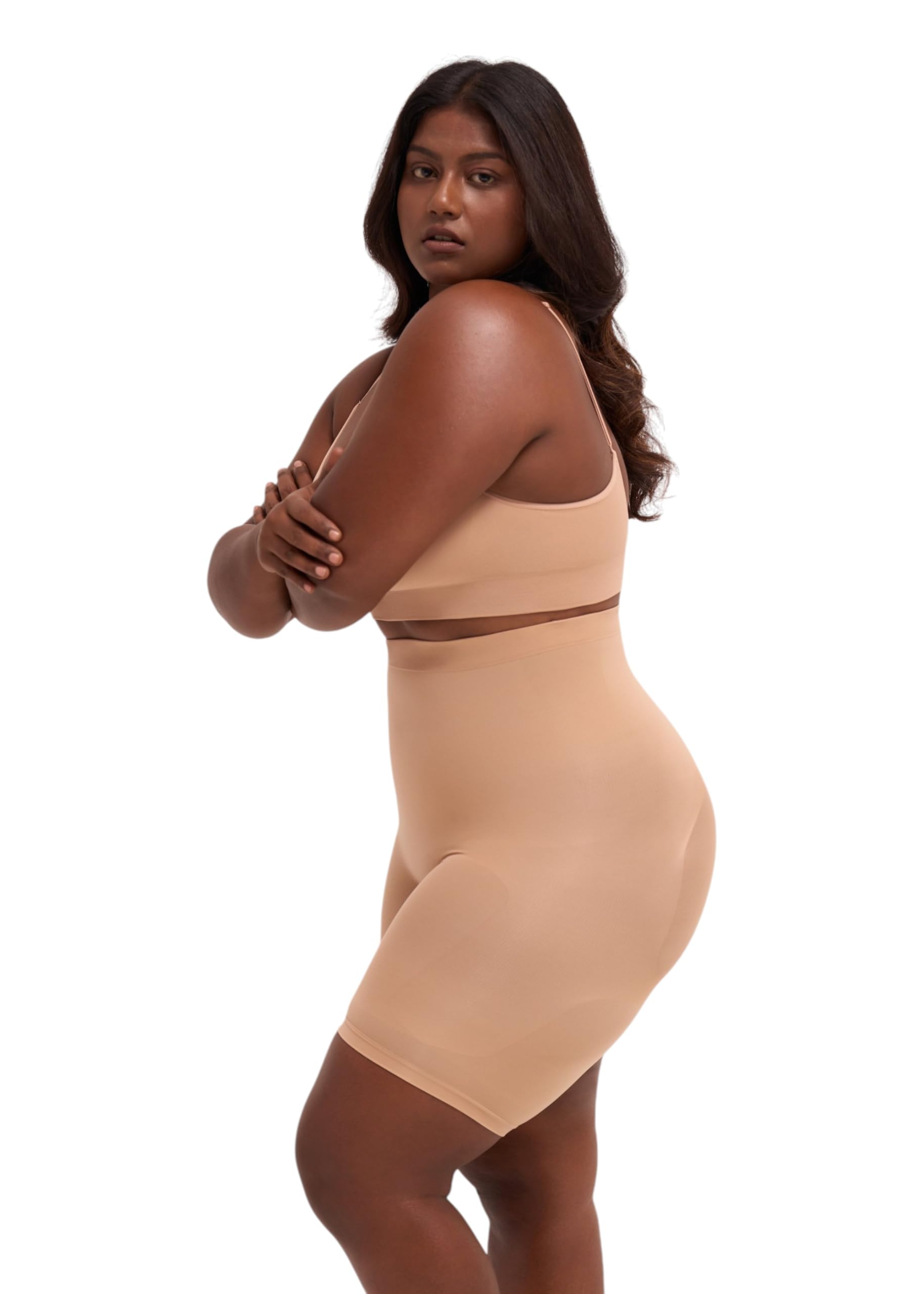 UNDERNEAT Women Seamless Body Shaper Shorts - Beige