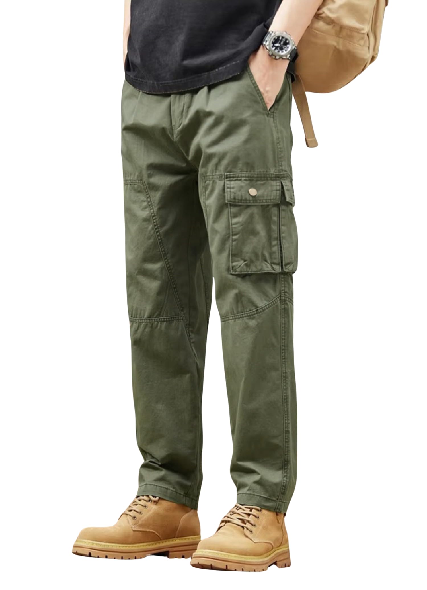 Lymio Men Cargo Pants - Green