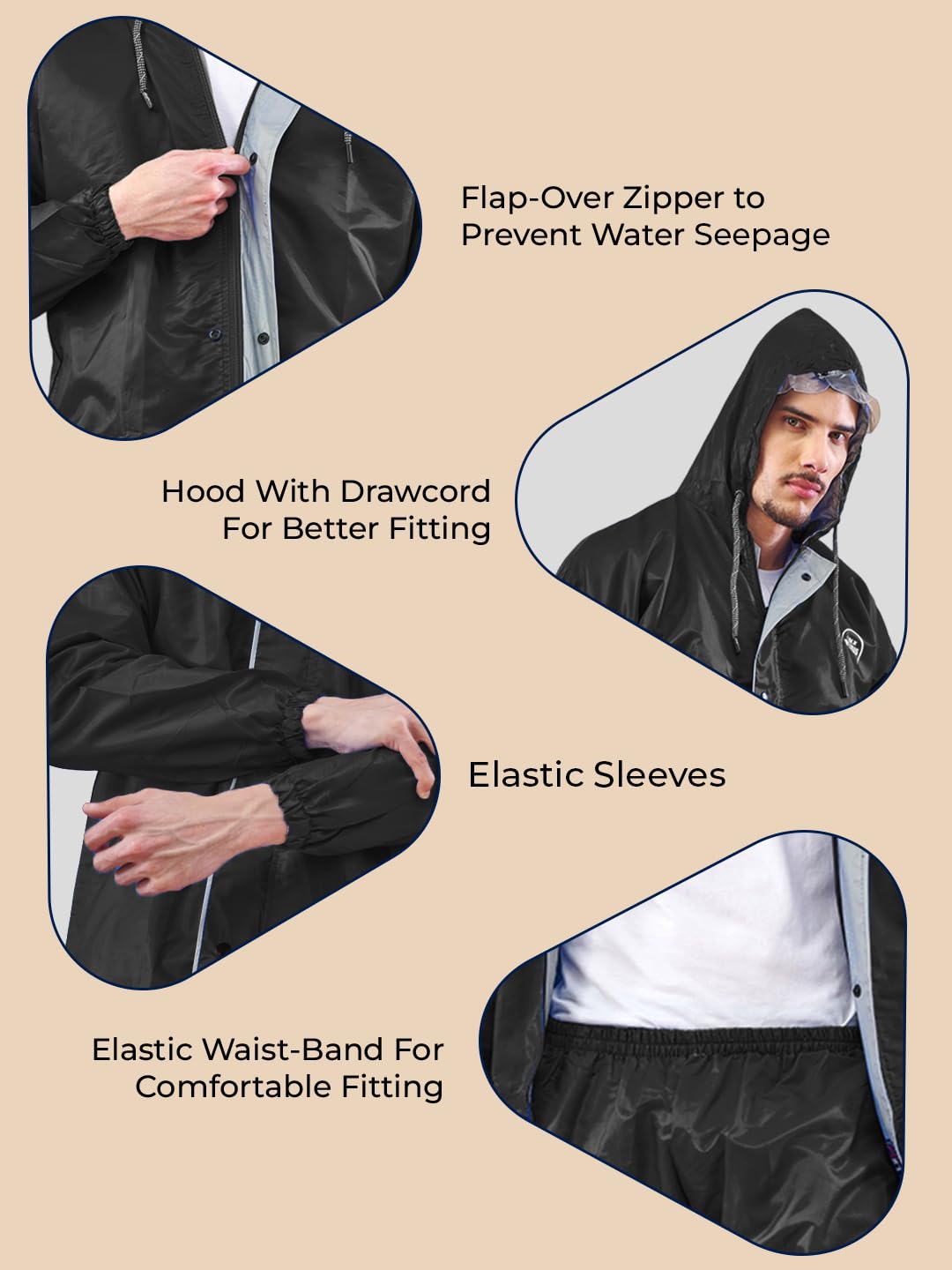 LUX VENUS Reversible Rain Coat for Men - Image 3