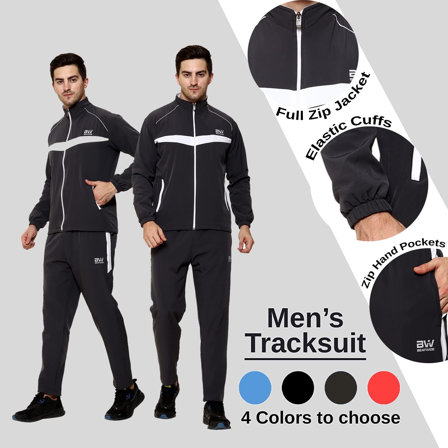 BEATWIDE Men Lycra Tracksuit with Mesh Lining - Image 5