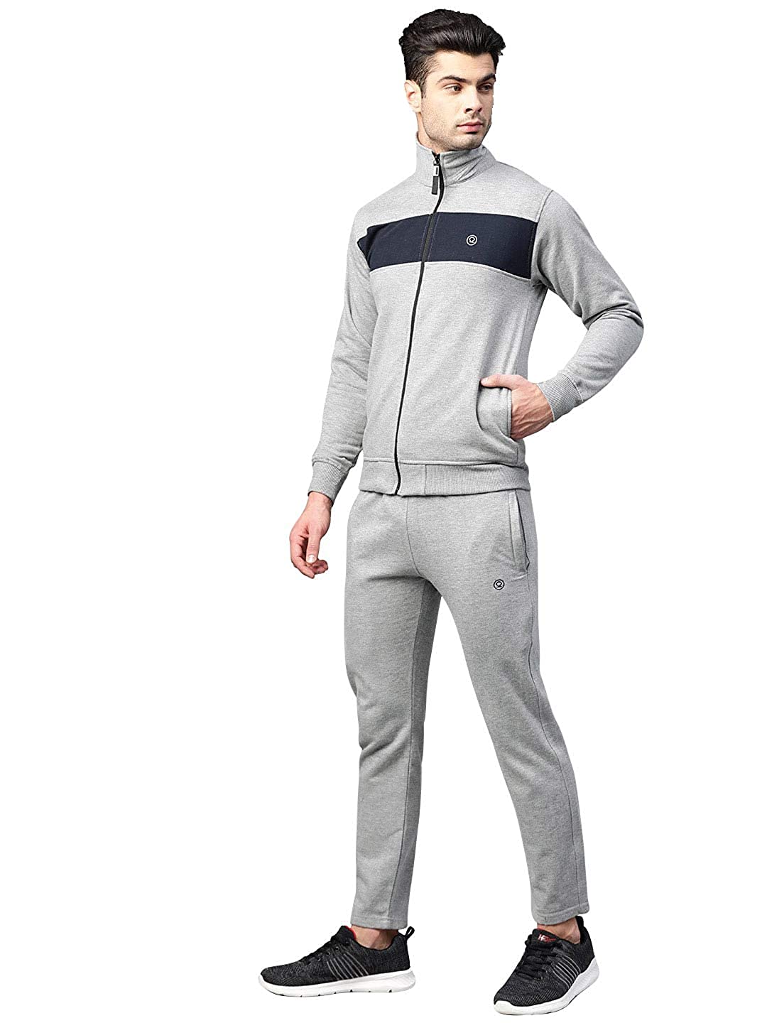 CHKOKKO Men's High Neck Winter Tracksuit