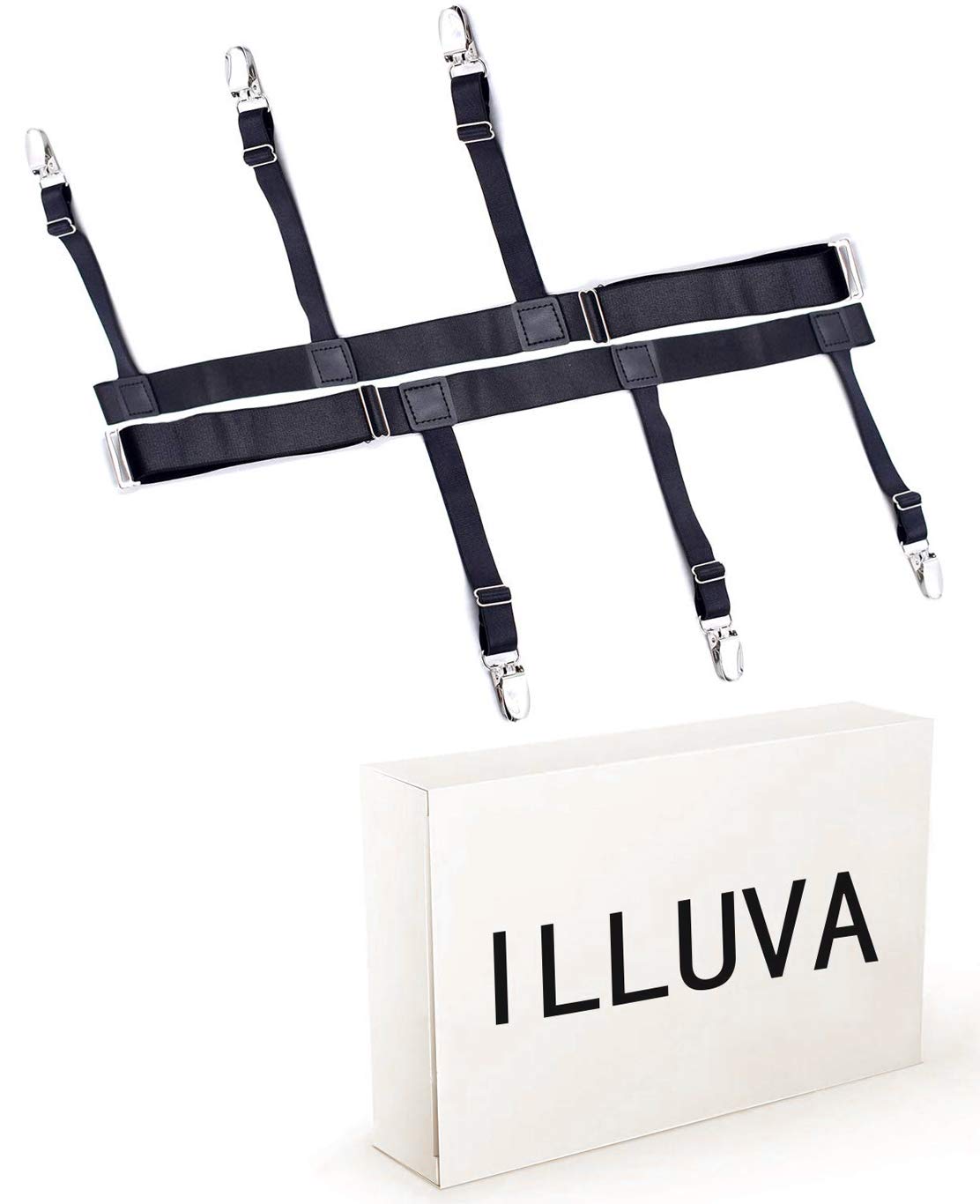 ILLUVA Shirt Stays for Men - Adjustable Non-Slip Clips - Image 5