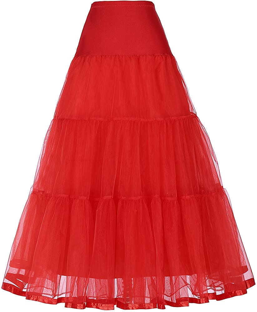 Red Cancan Petticoat for Women - Fluffy Underskirt - Image 2