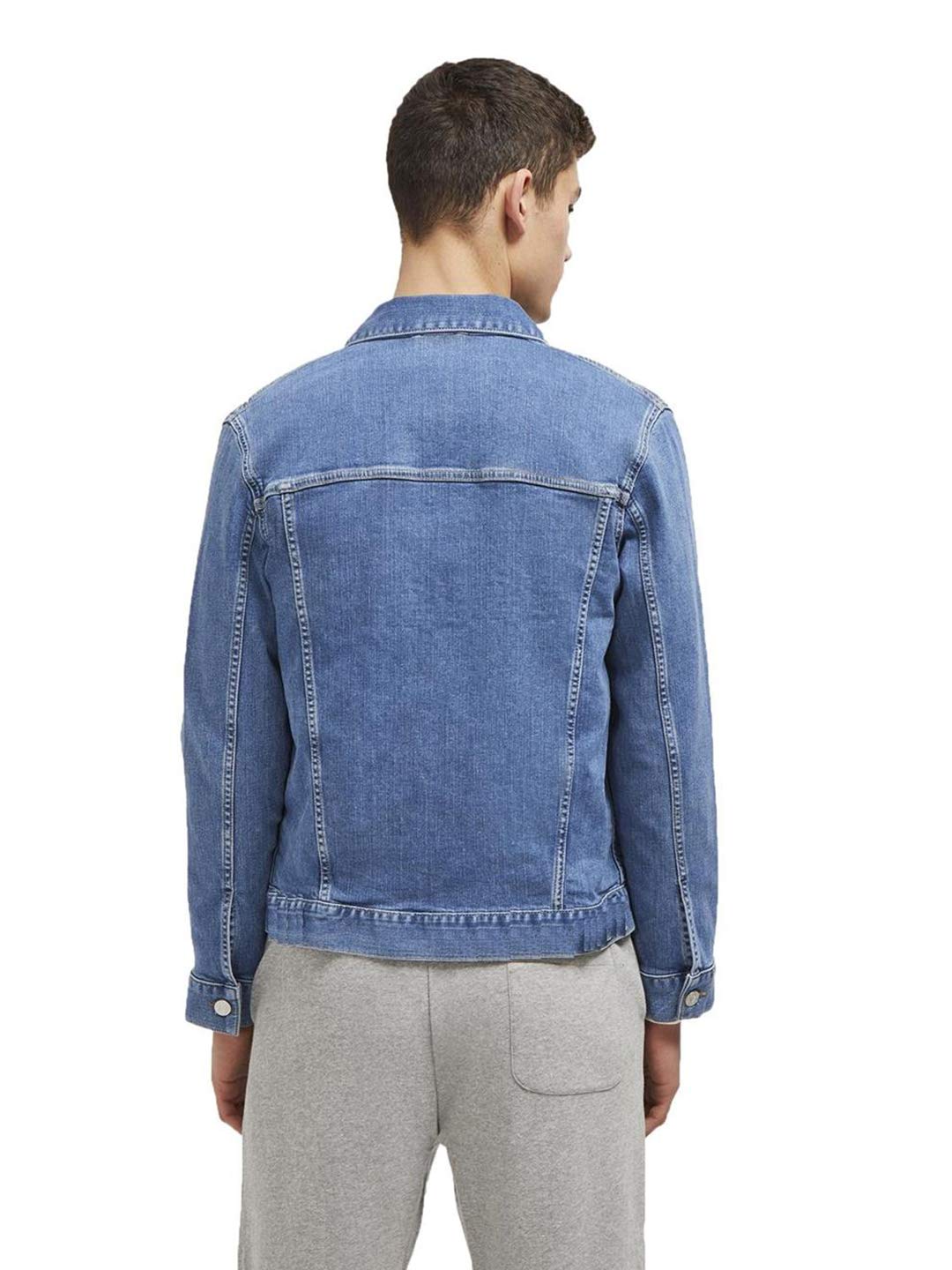 KOTTY Men's Denim Winter Jacket - Blue - Image 5