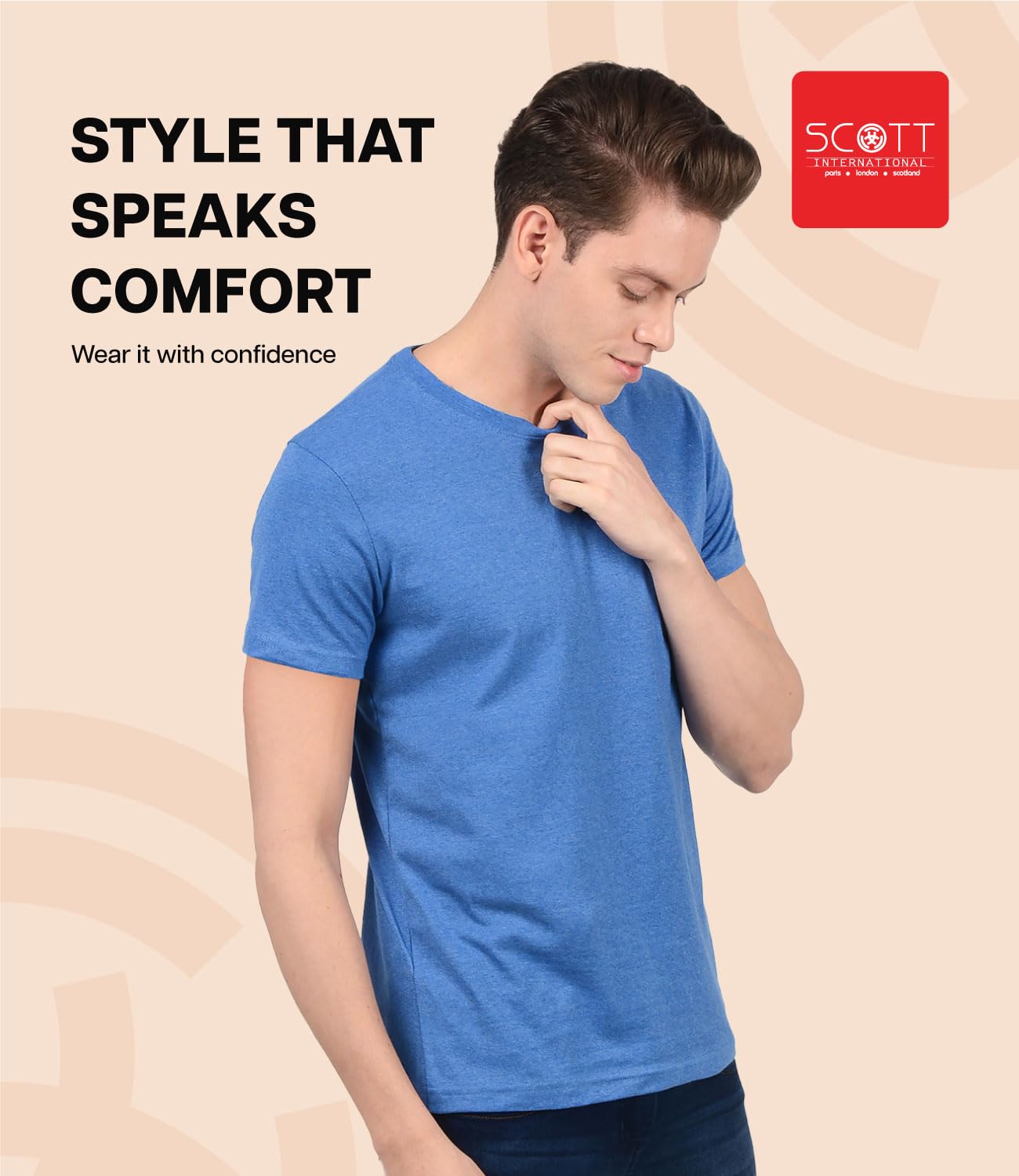 Scott Mens Cotton T-Shirt Round Neck - Image 4