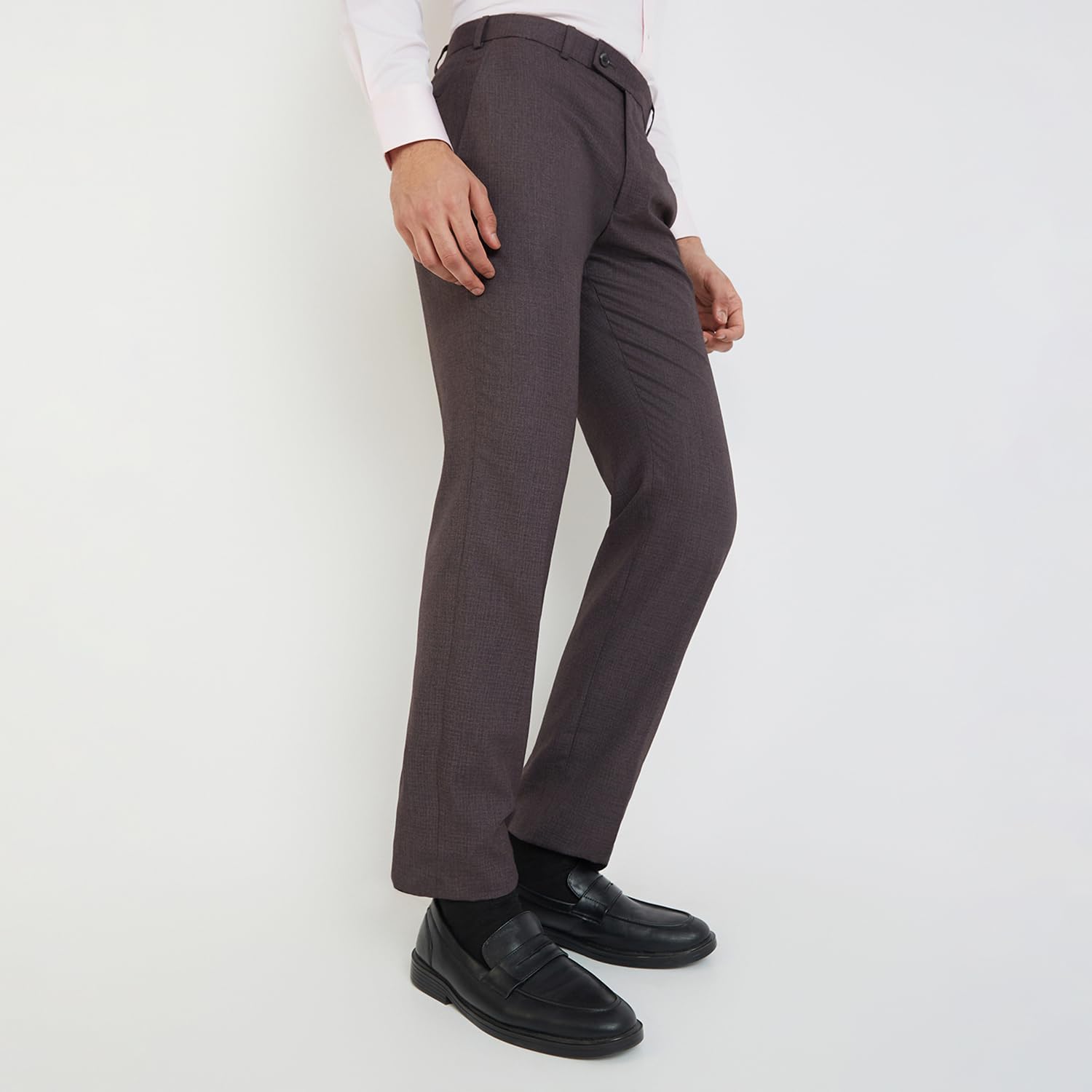 Park Avenue Formal Trousers for Men - Dark Violet - Image 2