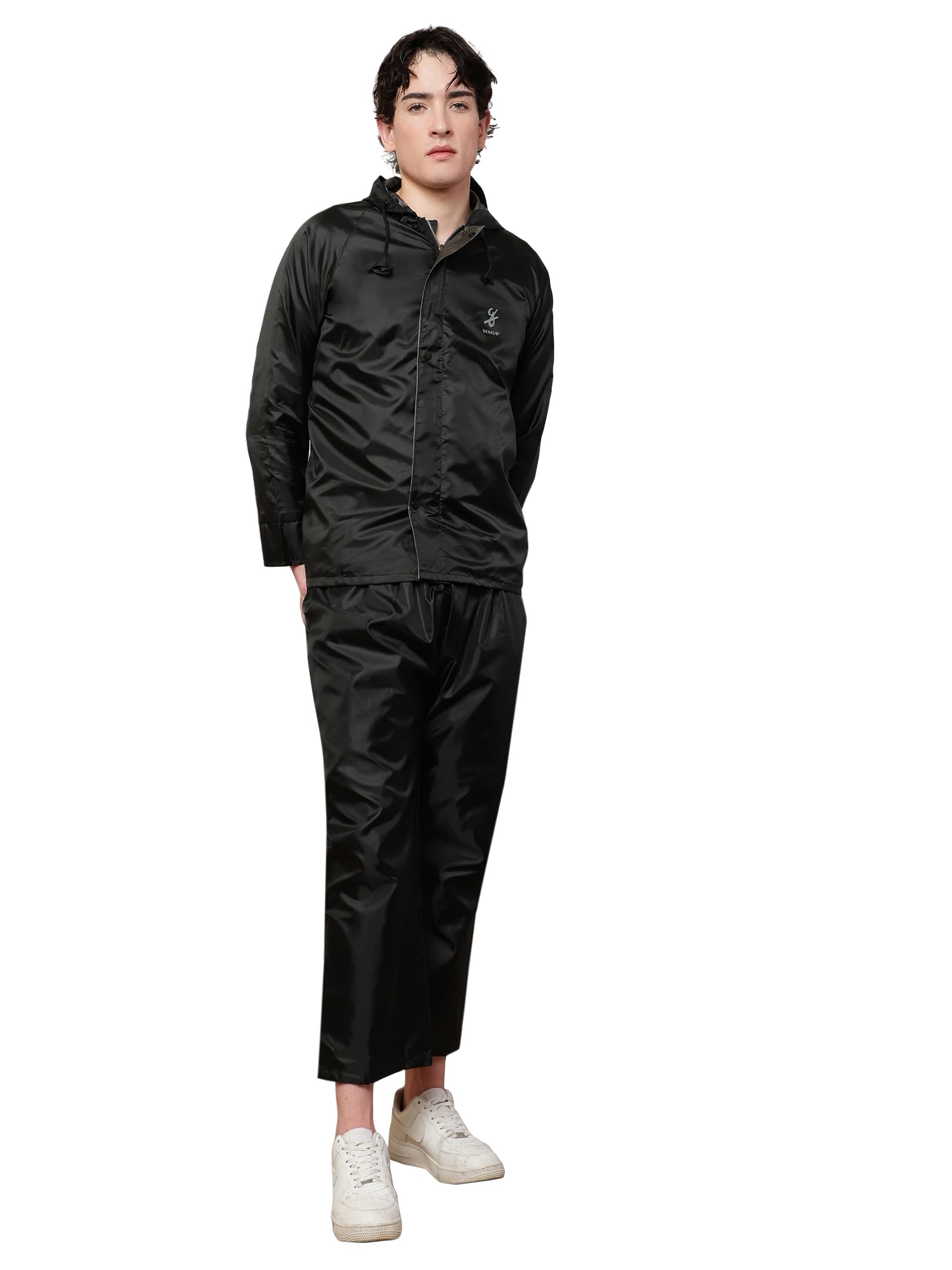 Shasmi Black Rain Coat for Men Waterproof