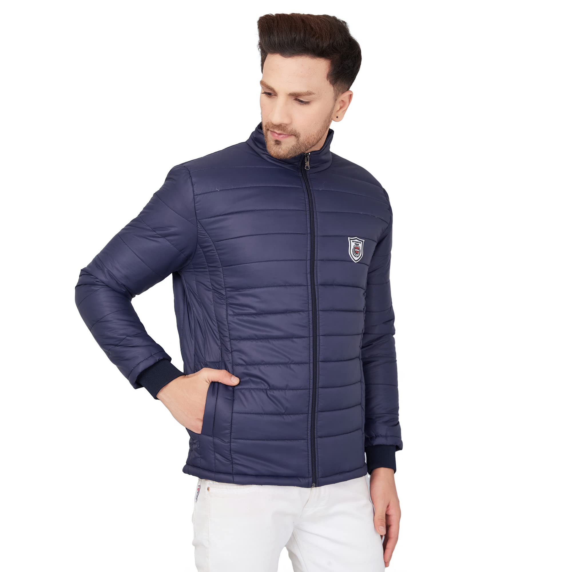 Ben Martin Navy Blue Bomber Jacket for Men - Image 3