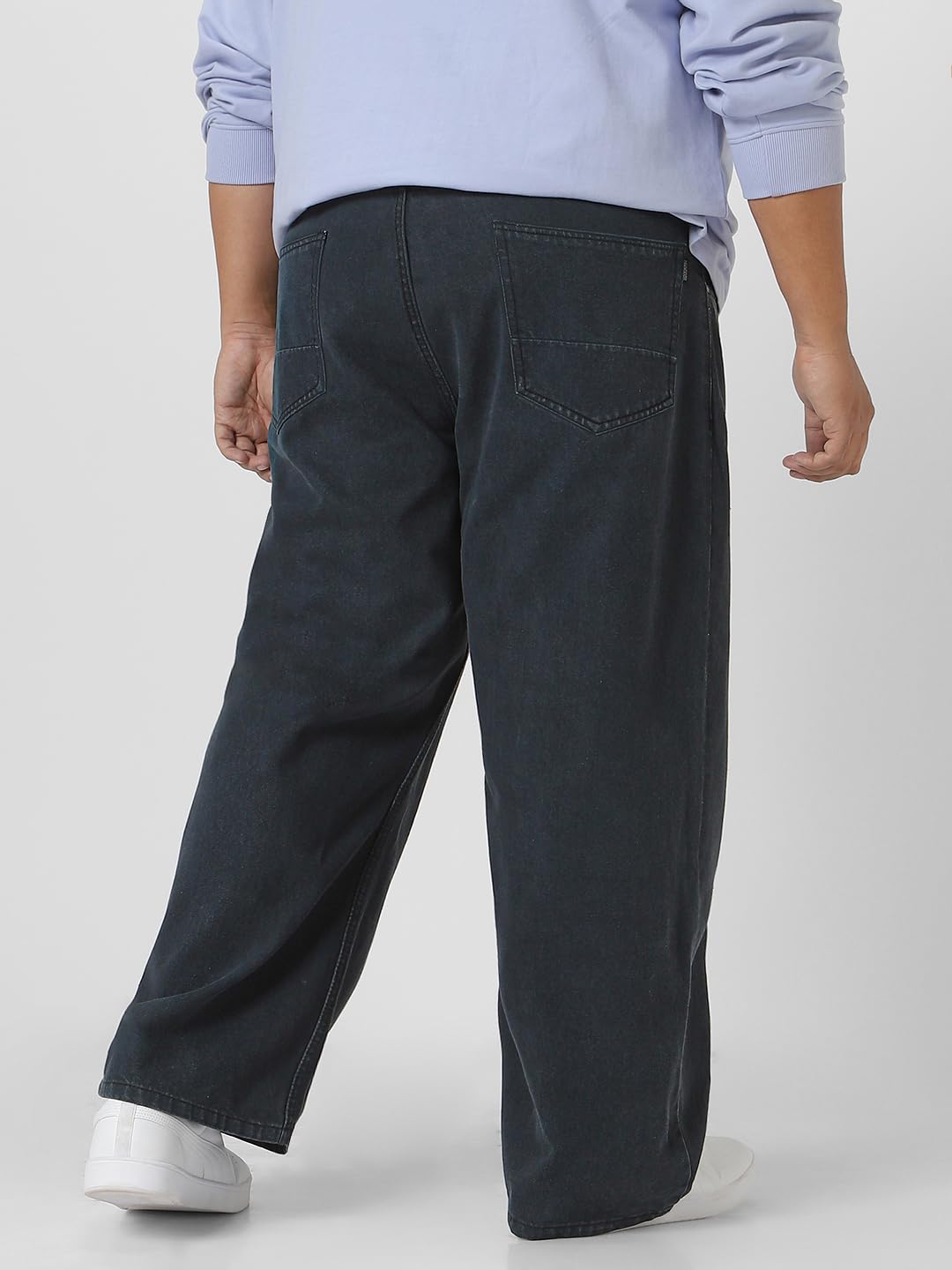 Urbano Plus Grey Baggy Jeans for Men - Image 4
