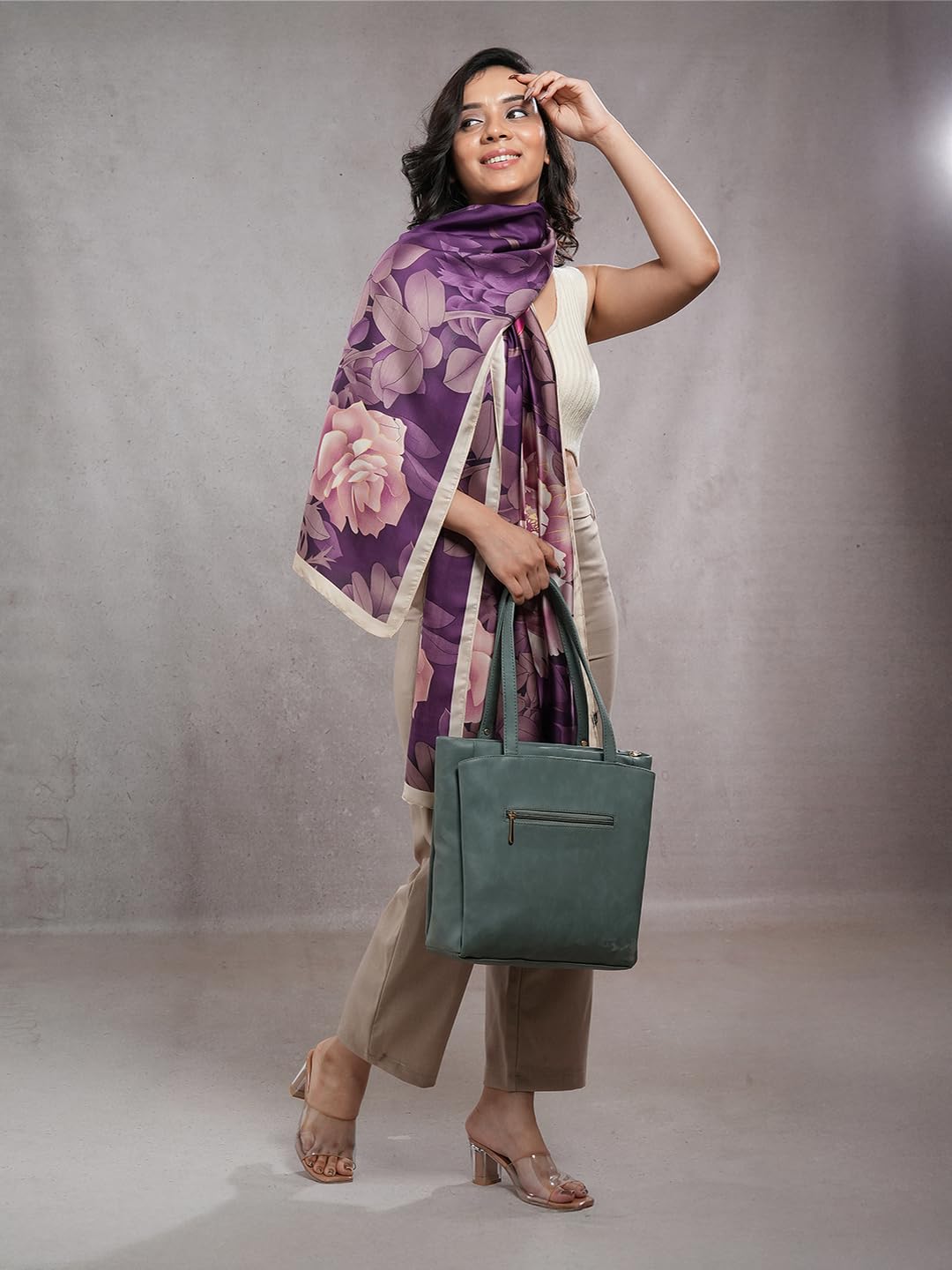 CrossKulture Printed Poly Scarf for Women - Image 4