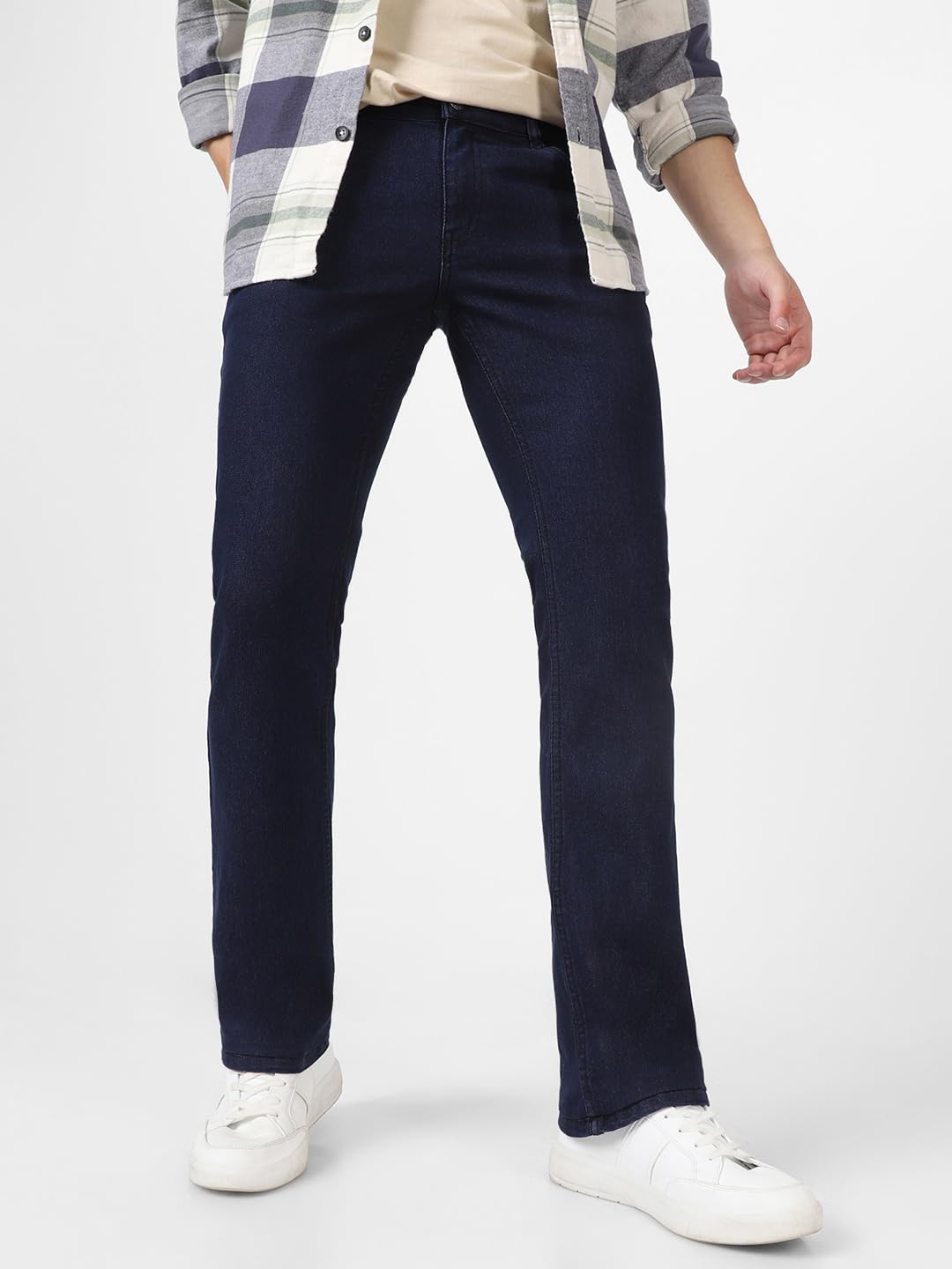 Urbano Fashion Men's Dark Blue Bootcut Jeans - Image 2