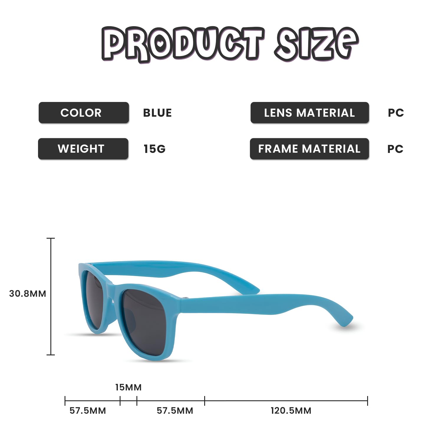 SYGA Unisex Child Polarized Goggles - Blue - Image 3