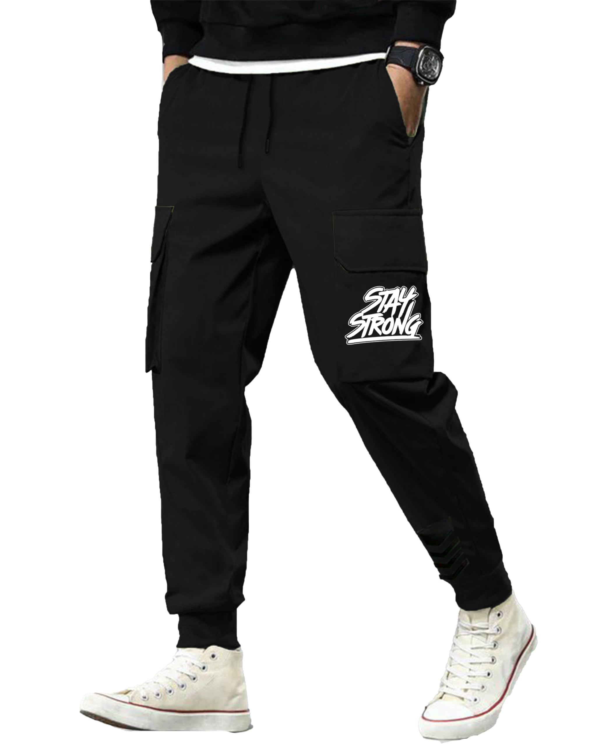 JUGULAR Men Cargo Track Pant - Black