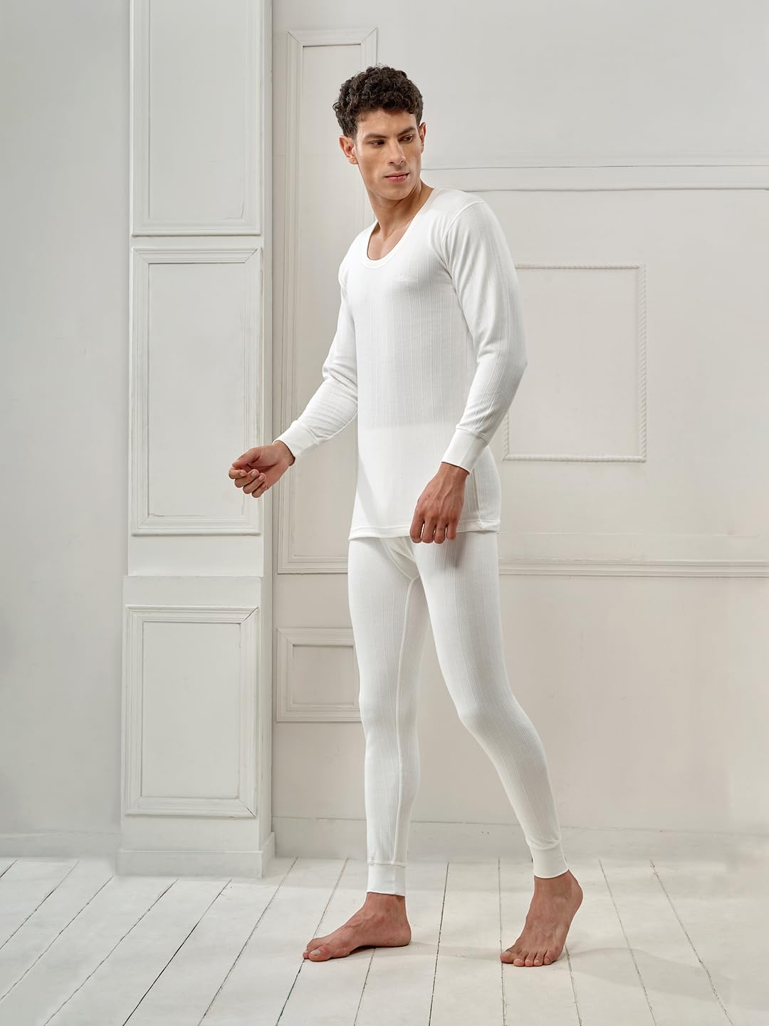 Lux Inferno Men's White Thermal Set - Cotton - Image 3
