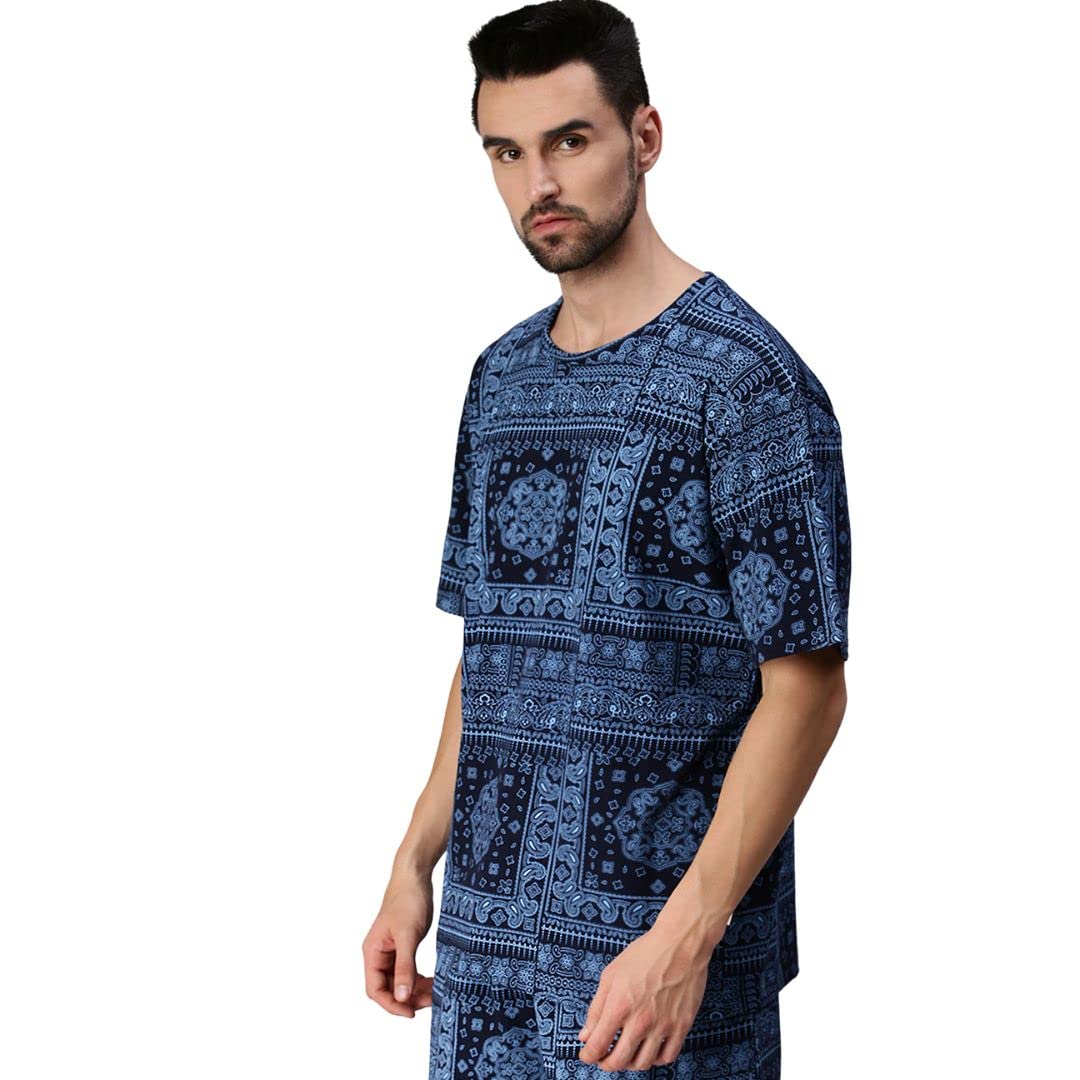 Veirdo Multicolour Cotton Crew Neck T-Shirt for Men - Image 3