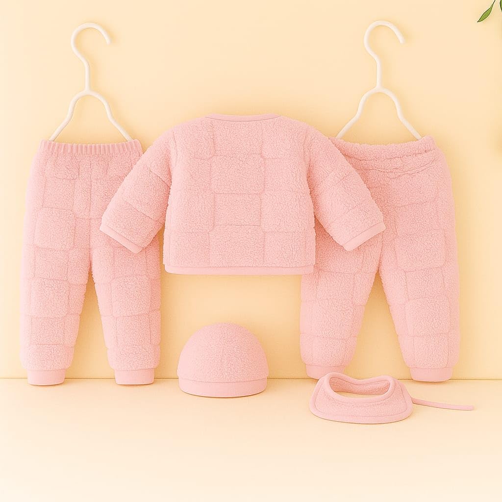 Baby Winter Clothing Set - Pink for Boy & Girl - Image 3