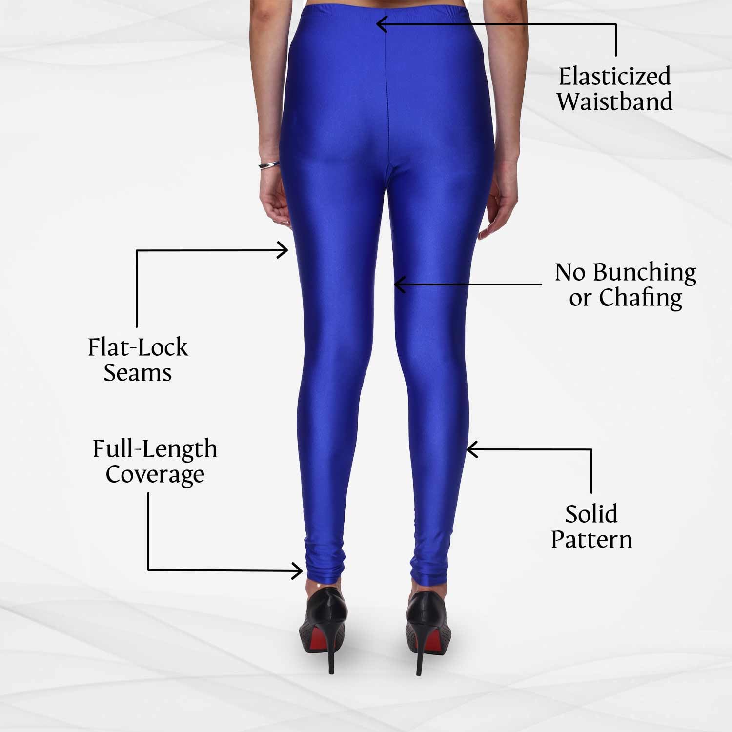 TRASA Women Churidar Leggings - Royal Blue - Image 3