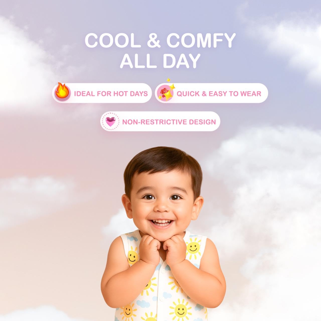 Kidbea Newborn Baby Jhabla - Organic Cotton Unisex - Image 5