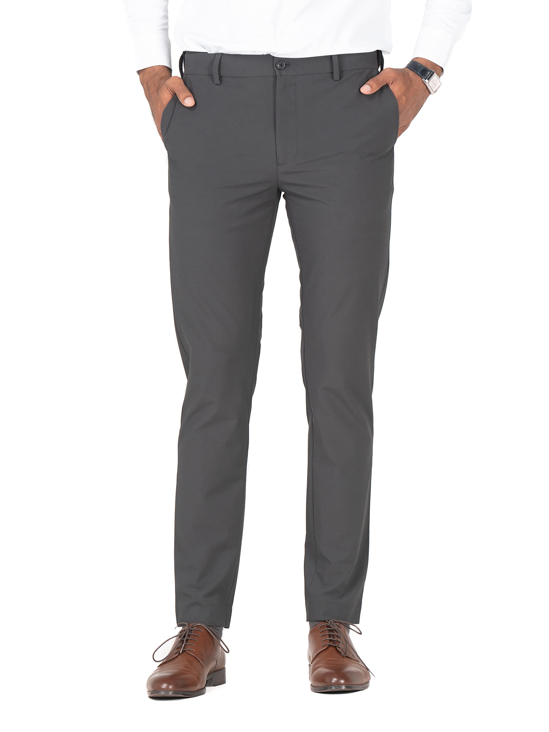 The Pant Project Formal Pants for Men - Dark Grey