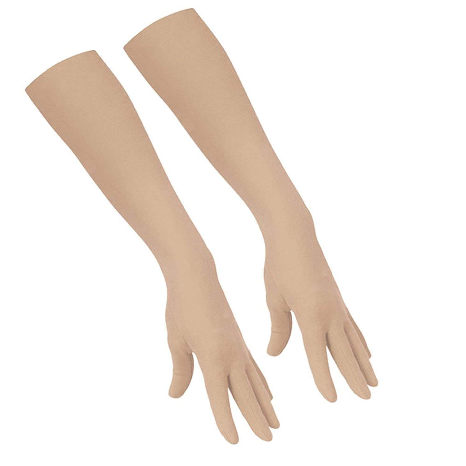 Kuber Industries Unisex Cotton Summer Gloves - Cream