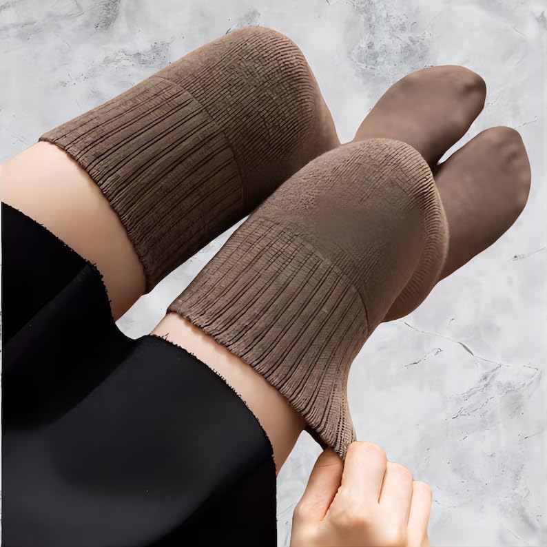 AVNISH Wool Thigh High Socks for Women - Image 3
