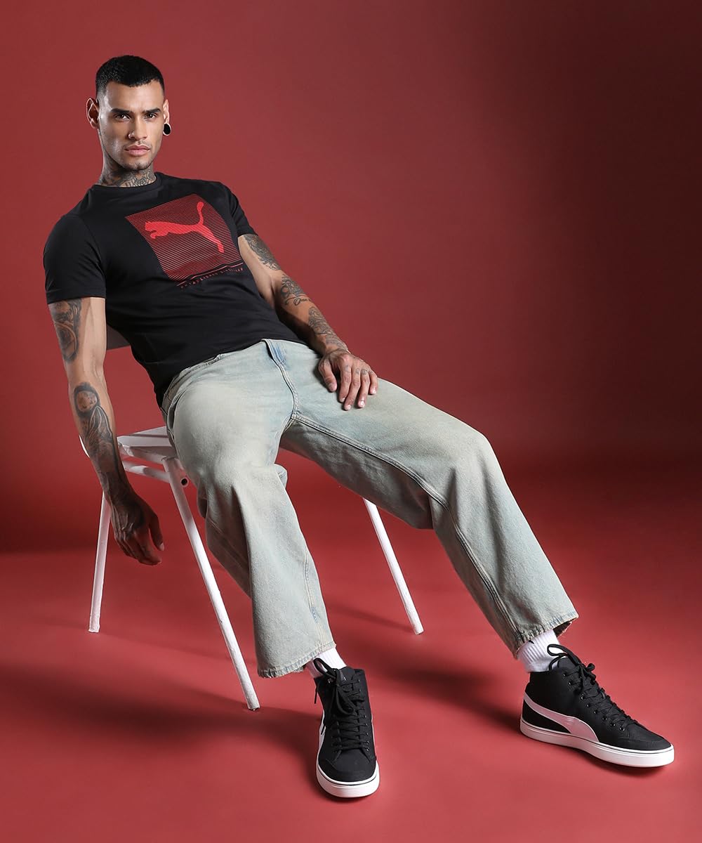 PUMA Men's Classic Fit Tee - Black - Image 5