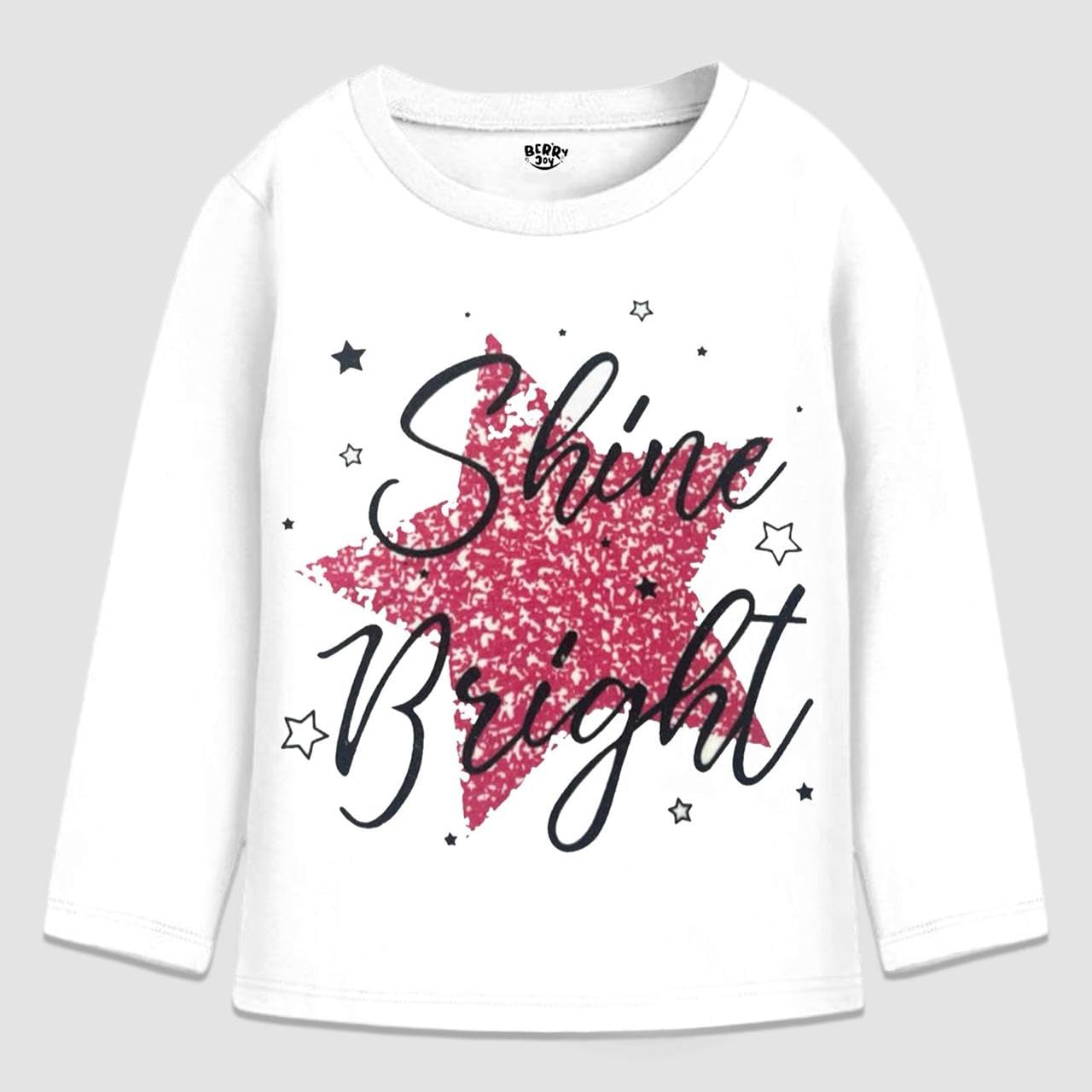 Berry Joy Kids Girls Full Sleeves Cotton T-Shirt - Image 5