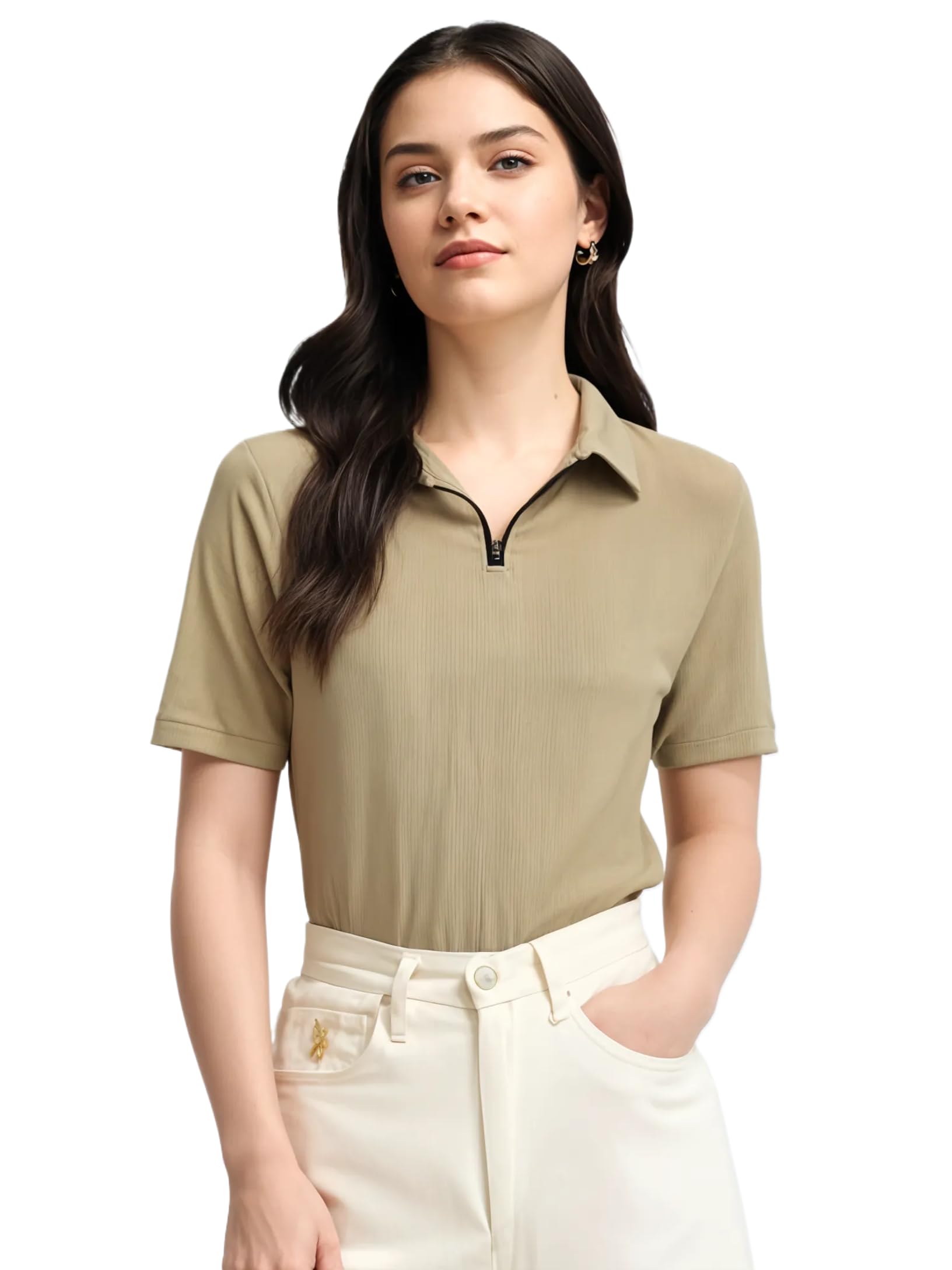 Mack Jonney Ribbed Polo Neck T-Shirt