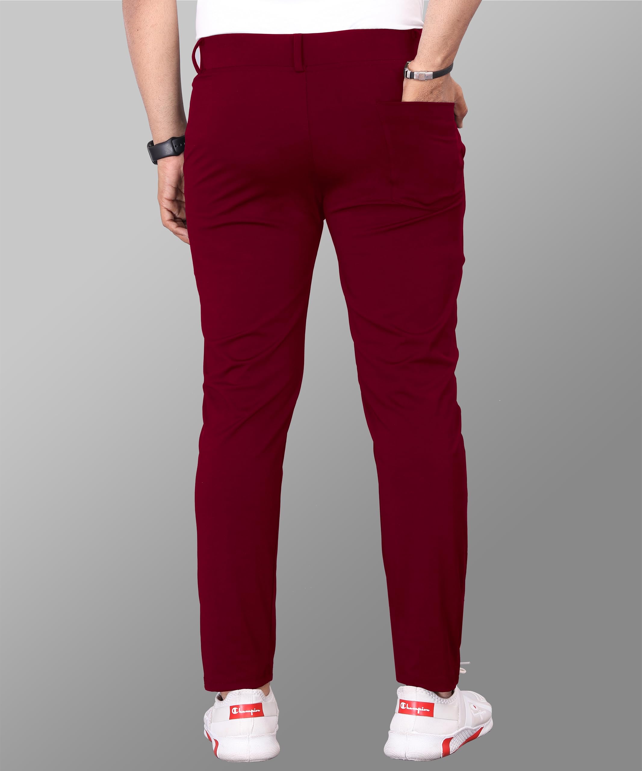 Mehrang Wine Formal Trousers for Men - Image 2