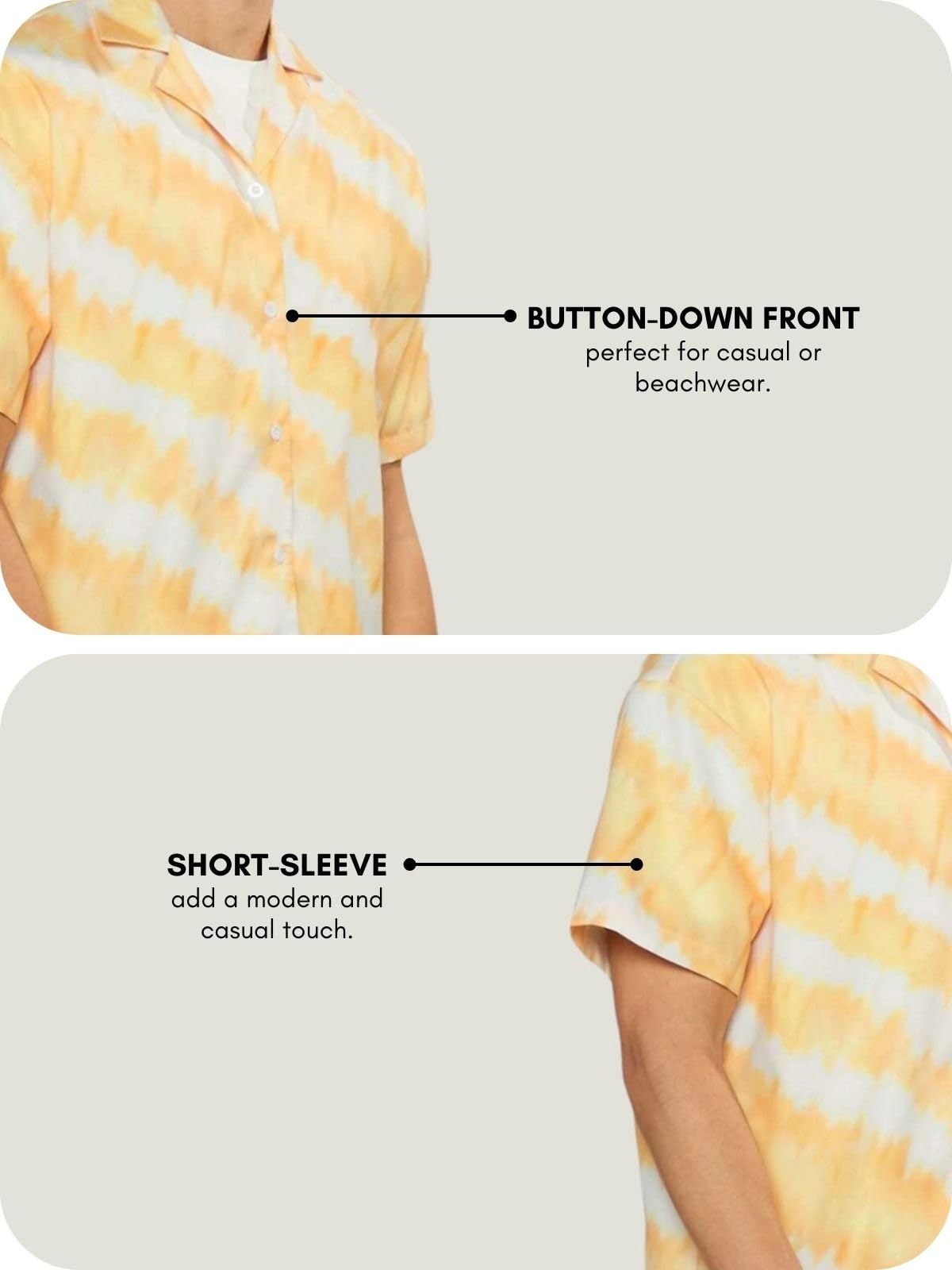 DHRUVI TRENDZ Mens Casual Shirt - Yellow - Image 5