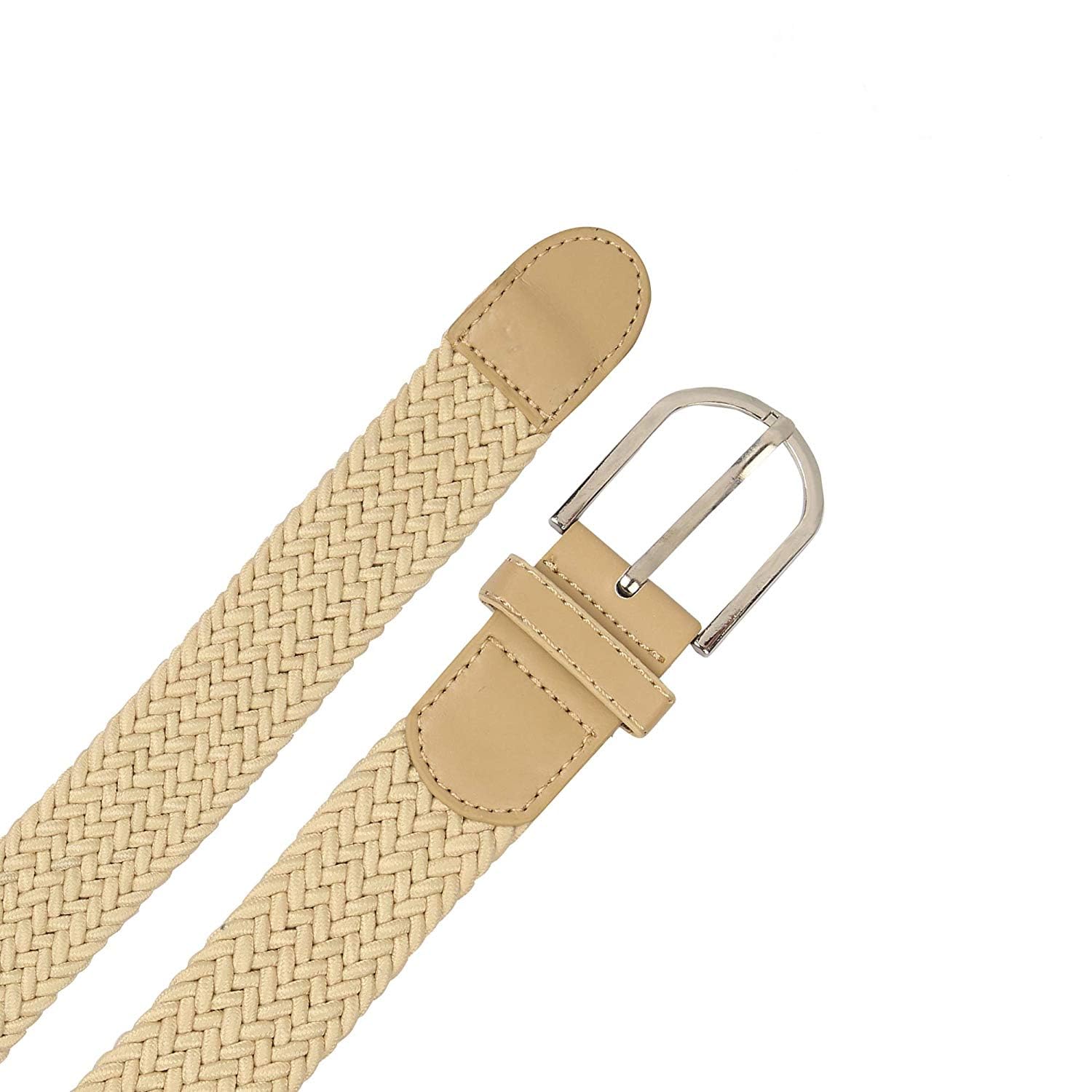 ZORO Braided Stretchable Belt for Women - Beige - Image 3