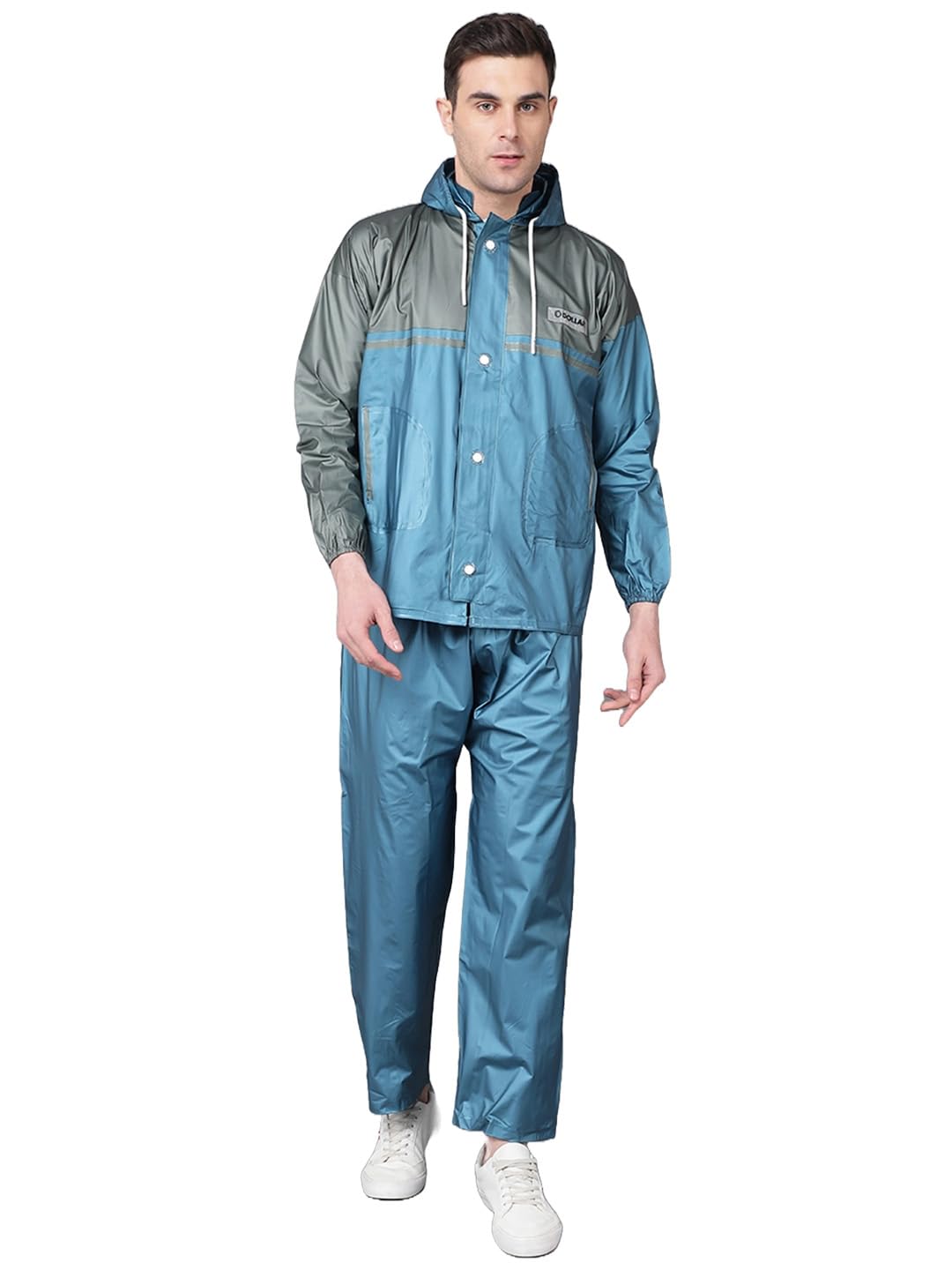 Dollar Men's PVC Raincoat with Hood & Pockets
