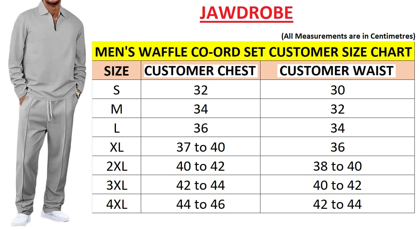 Jawdrobe Men Waffle-Check Co-Ord Set - Image 2