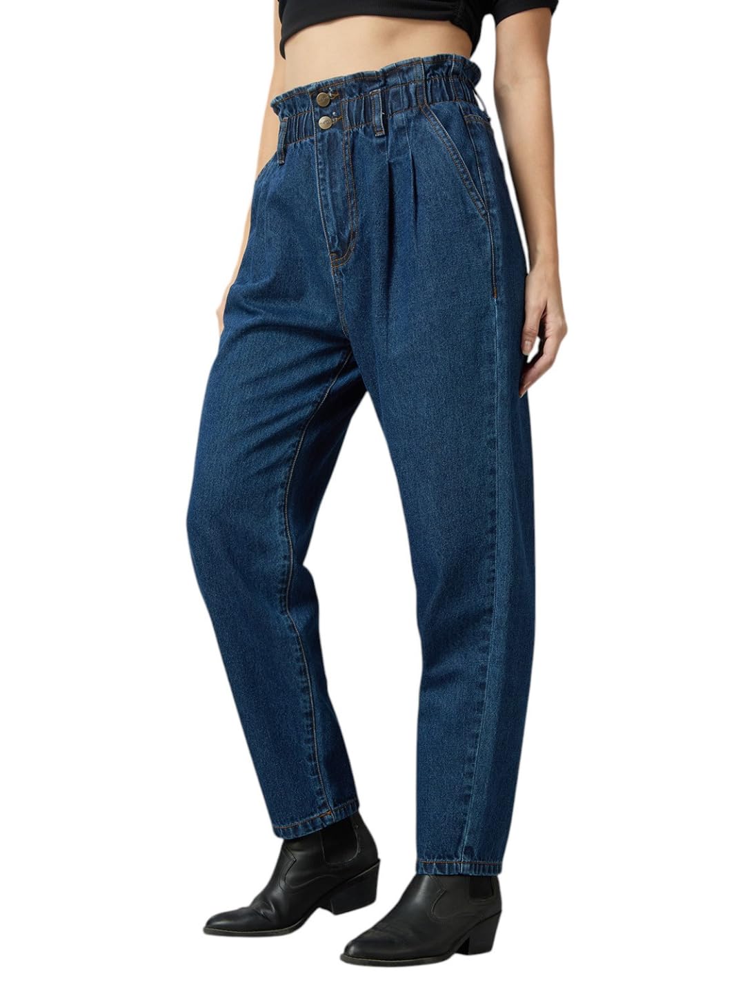 AKA Chic Tapered Fit Jeans for Women - Blue - Image 4