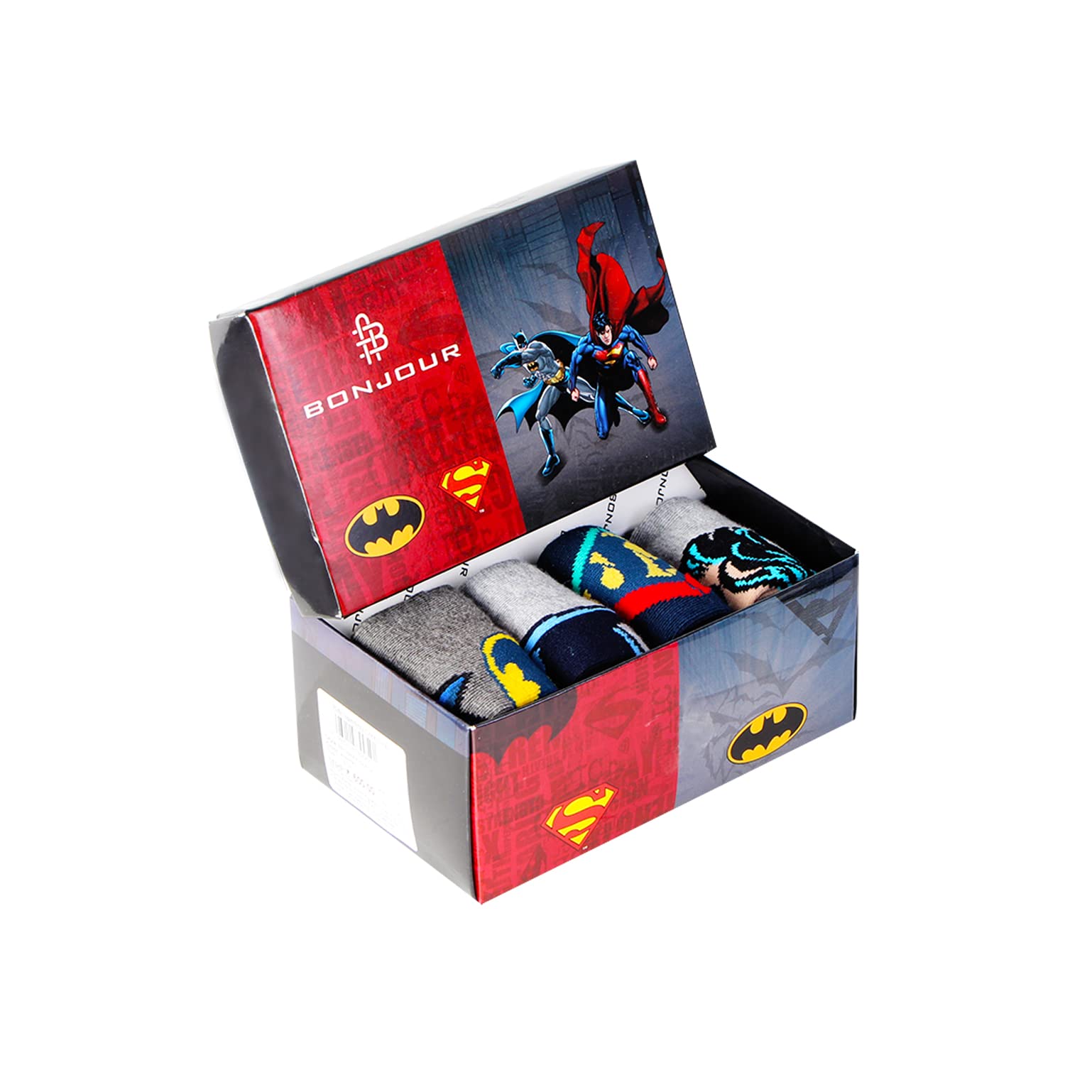 Bonjour Batman & Superman Socks for Kids - Image 4